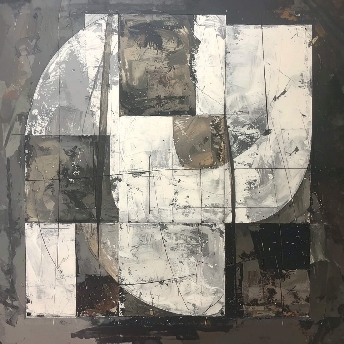 'The Structured Divide' Canvas Print, 82 × 82cm