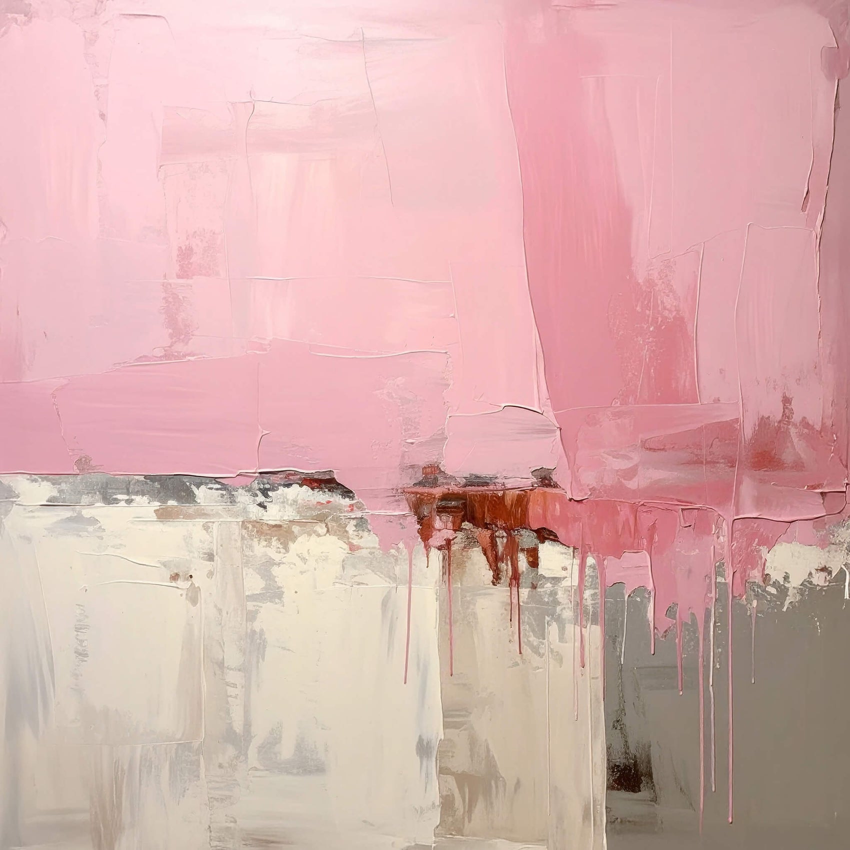 'Blush Horizon' Canvas Print, 82 × 82cm