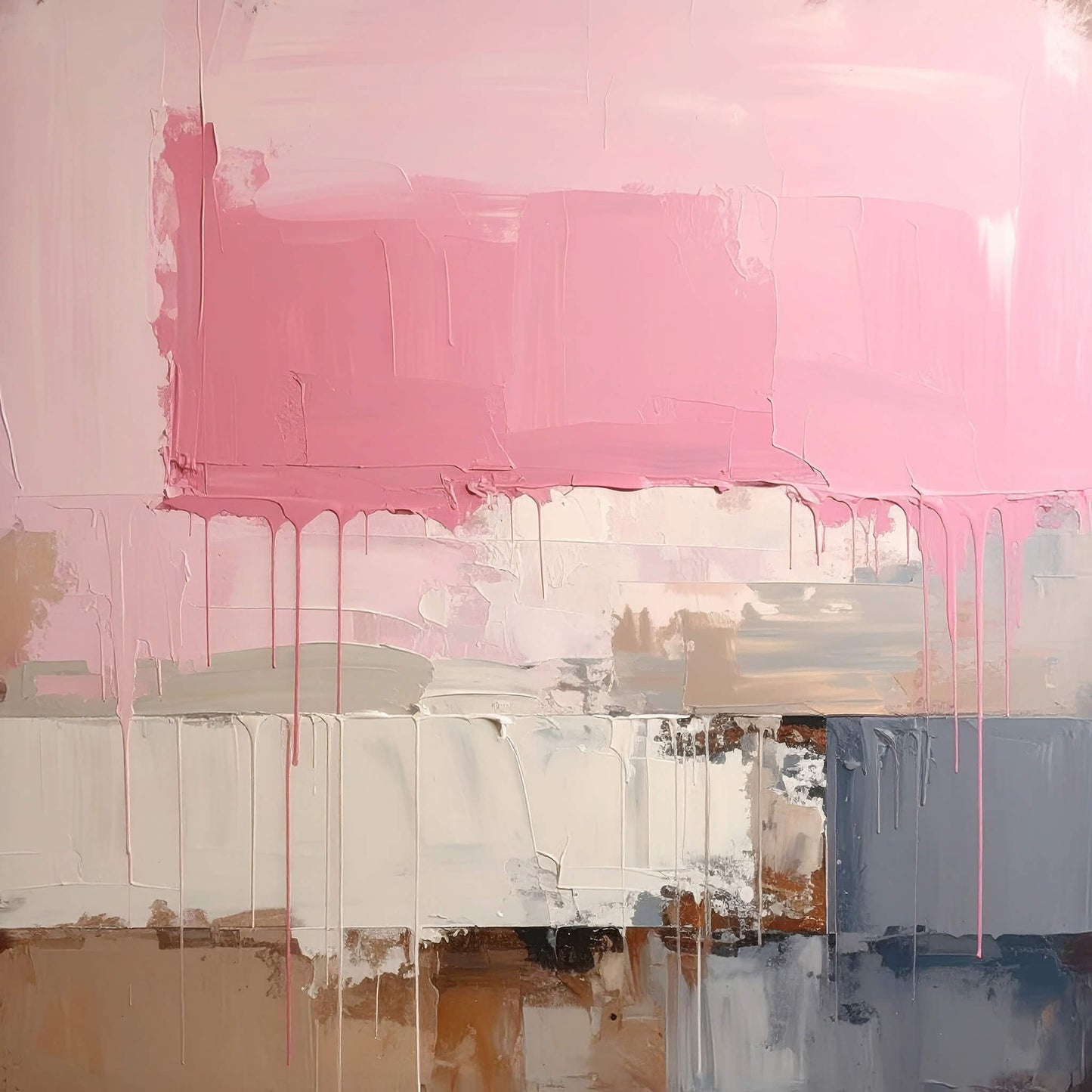 'Drifting in Rose' Canvas Print, 82 × 82cm