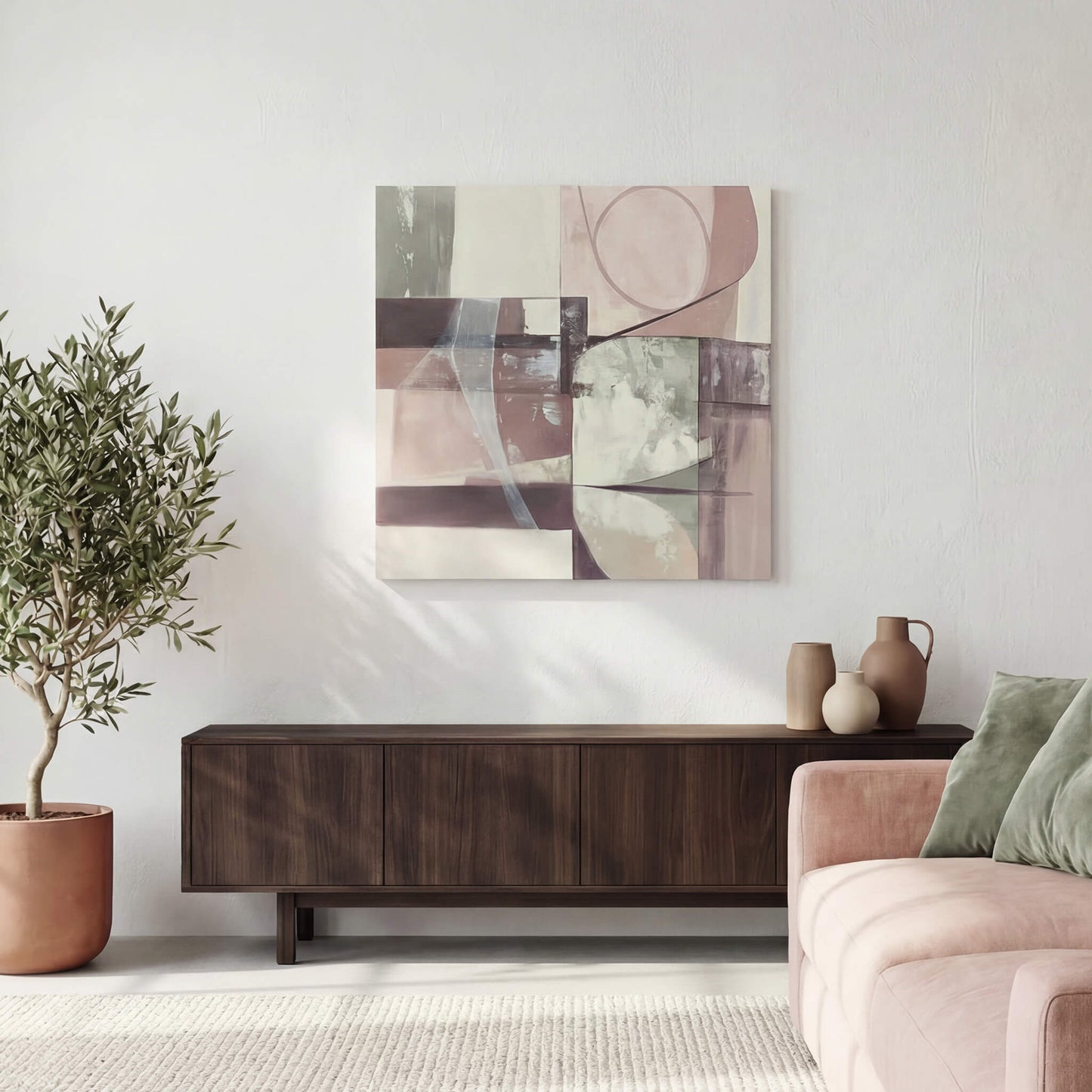 'Blush Alignment' Canvas Print, 82 × 82cm