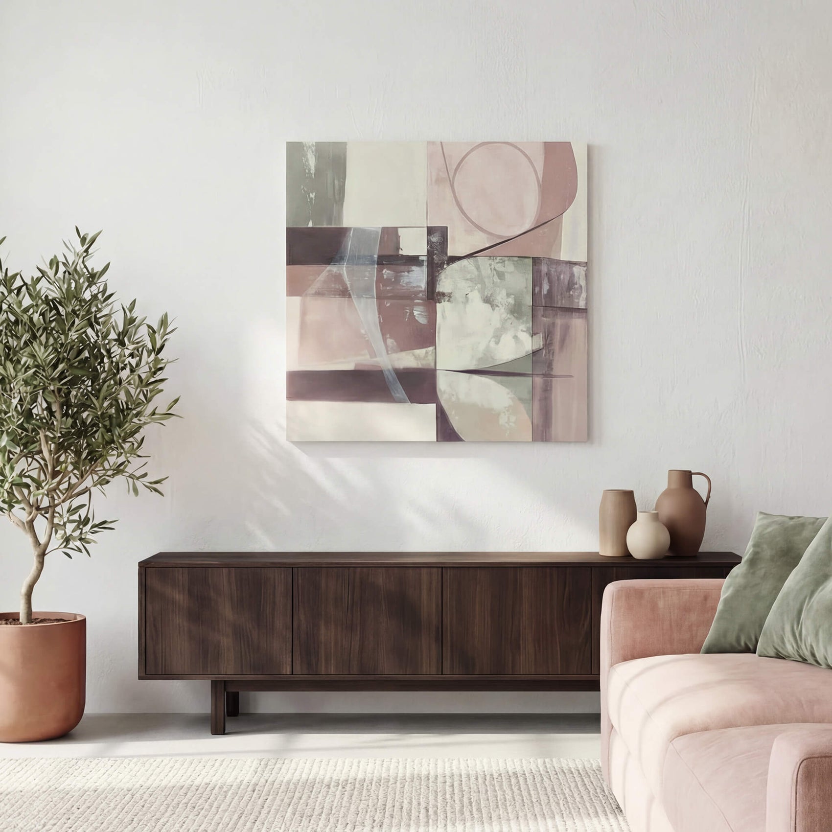 'Blush Alignment' Canvas Print, 82 × 82cm