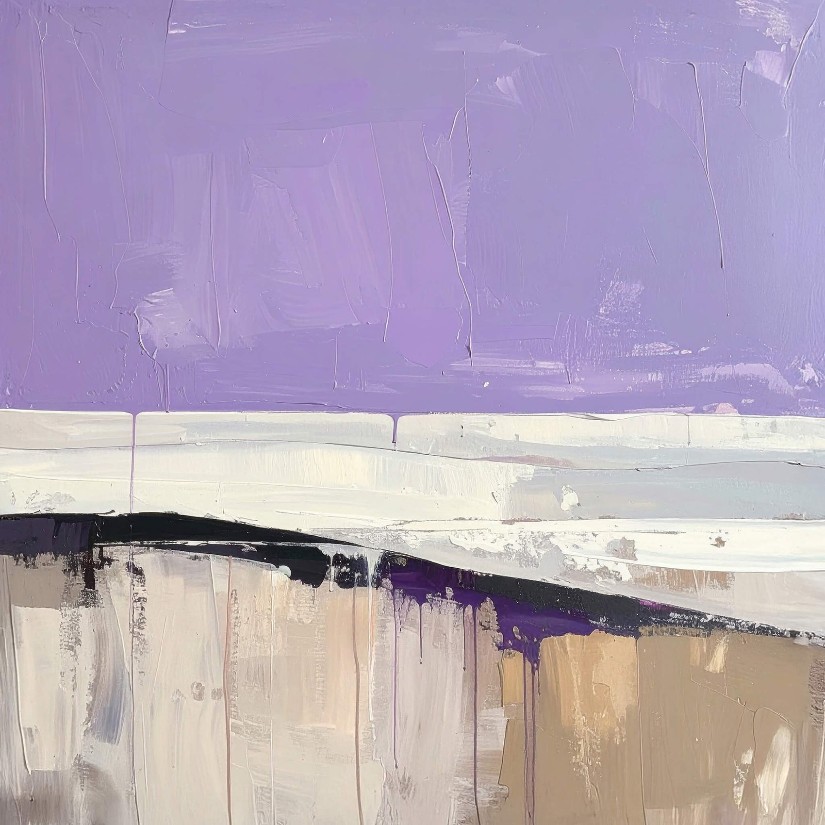'Lilac Serenity' Canvas Print, 82 × 82cm