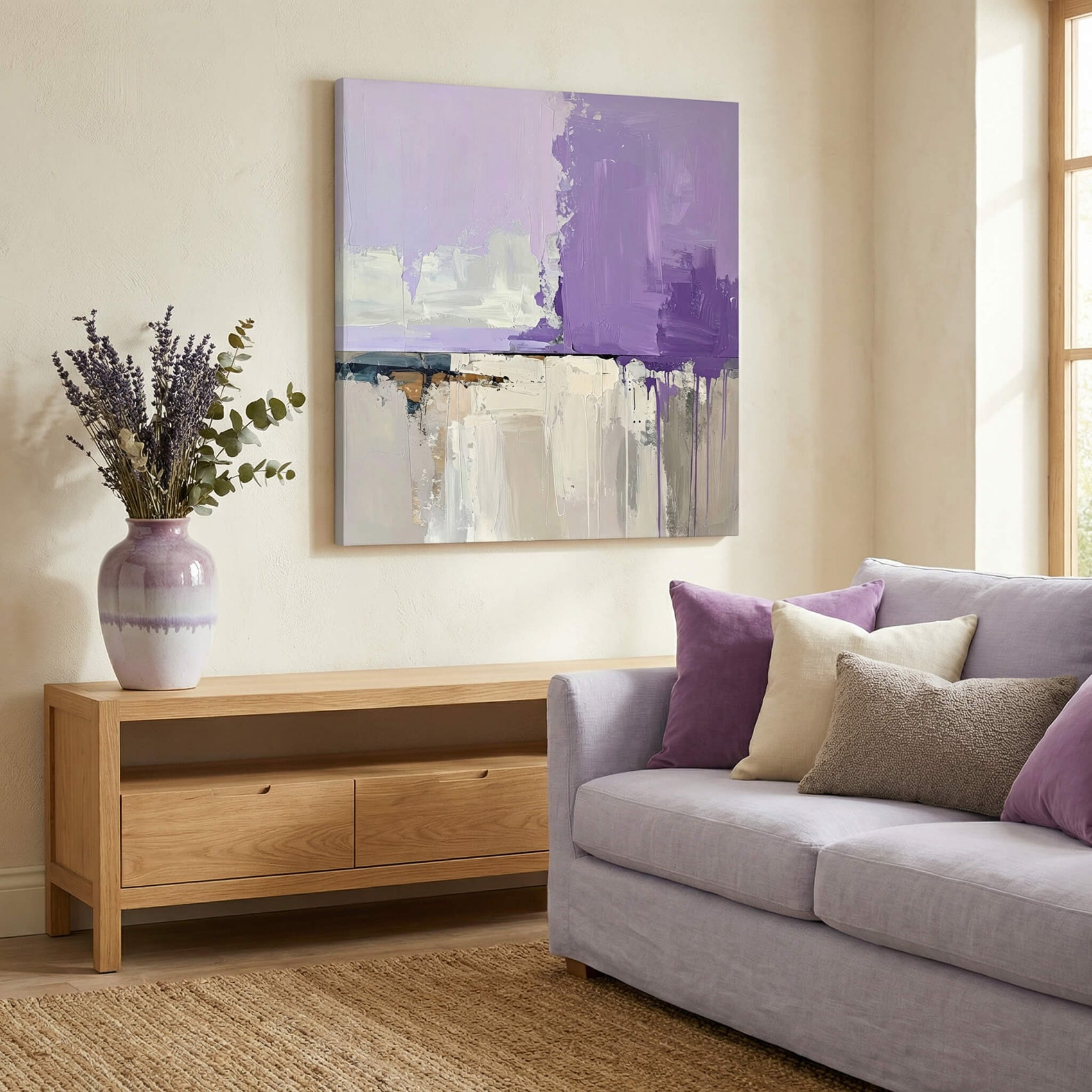 'Lavender Shift' Canvas Print, 82 × 82cm