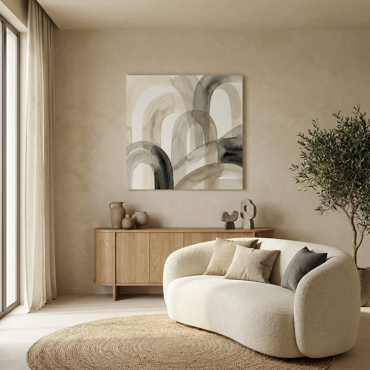 'Earthbound Arches' Canvas Print, 82 × 82cm