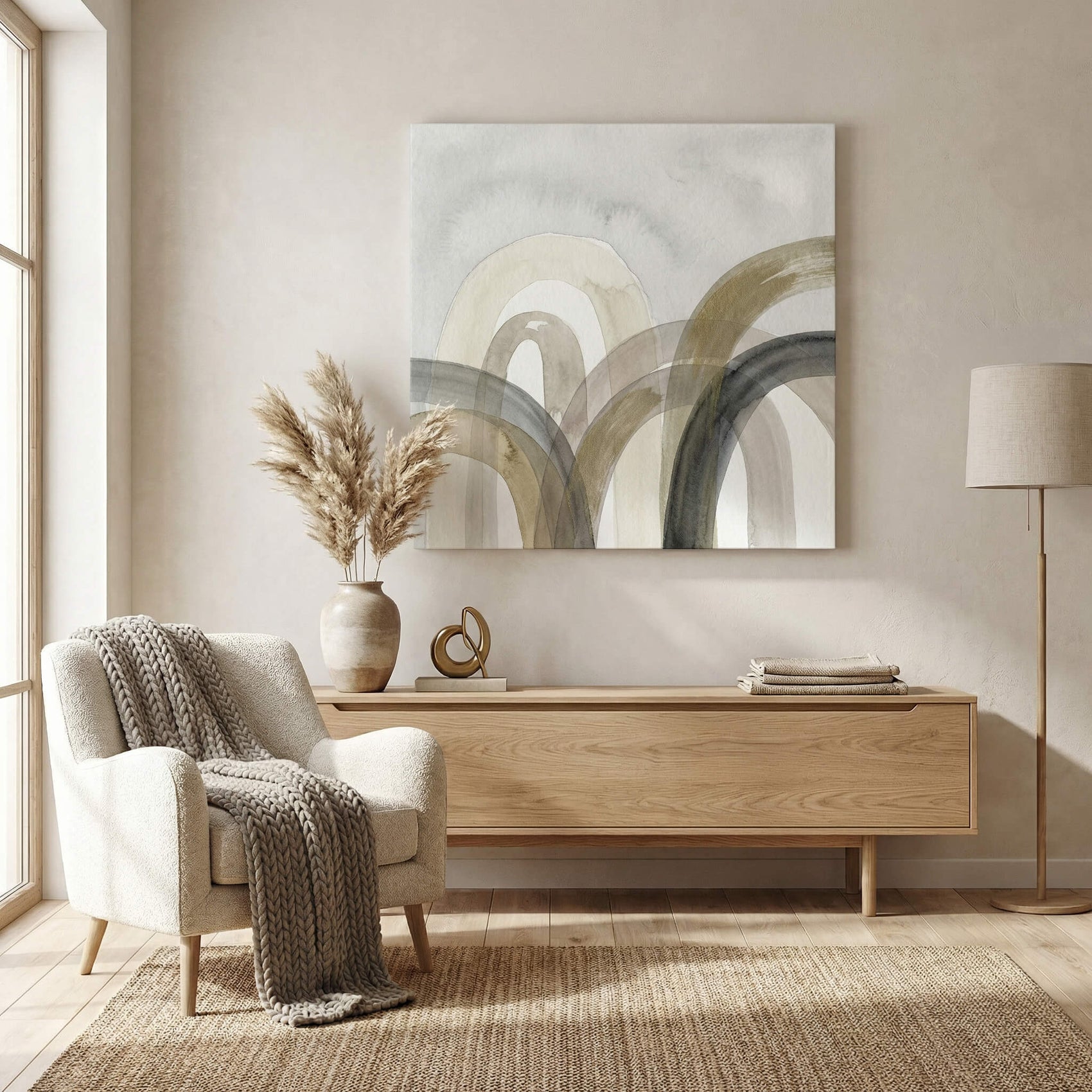 'Sandstone Sweep' Canvas Print, 82 × 82cm