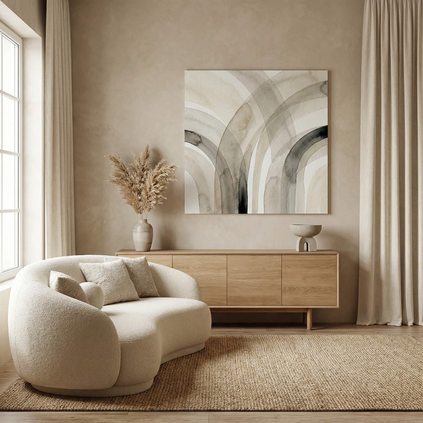 'Gentle Overlaps' Canvas Print, 82 × 82cm
