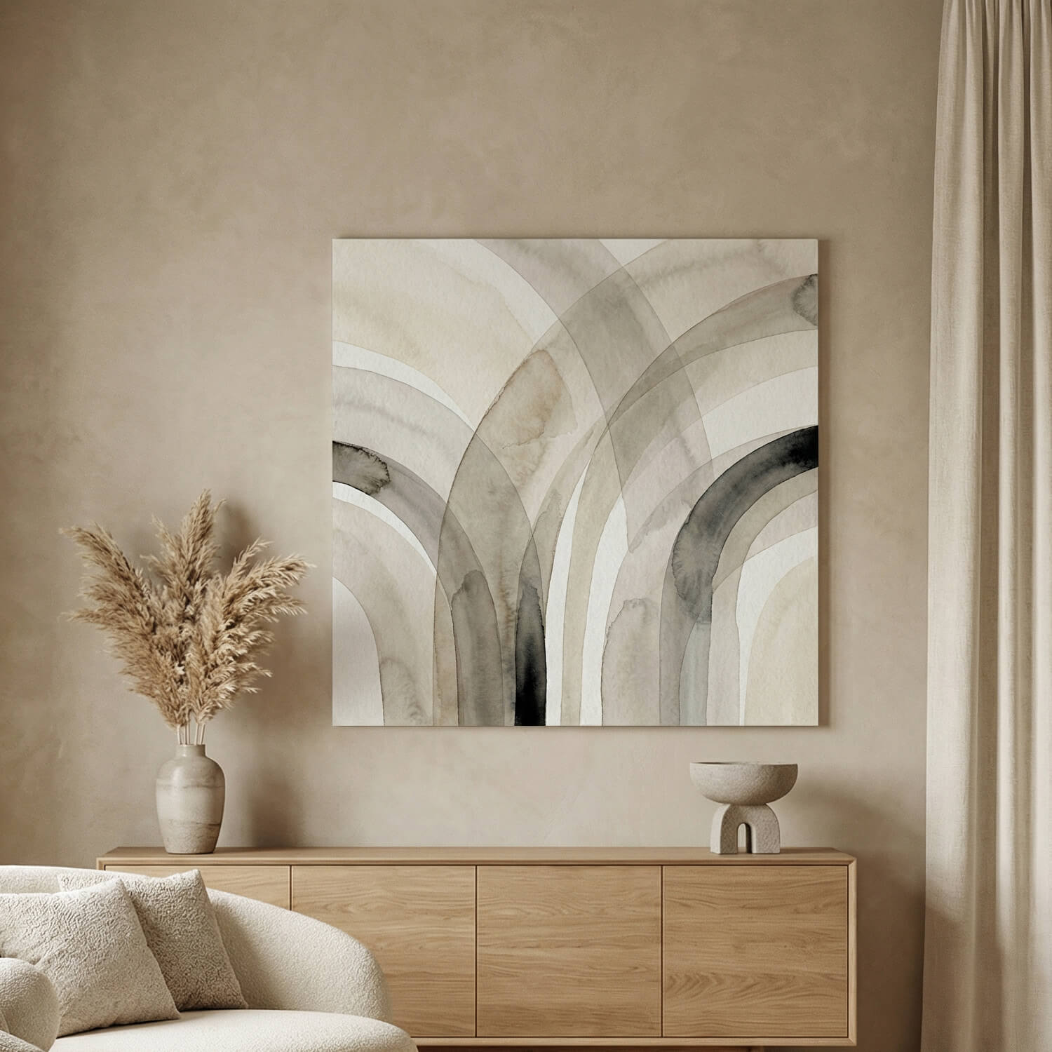 'Gentle Overlaps' Canvas Print, 82 × 82cm
