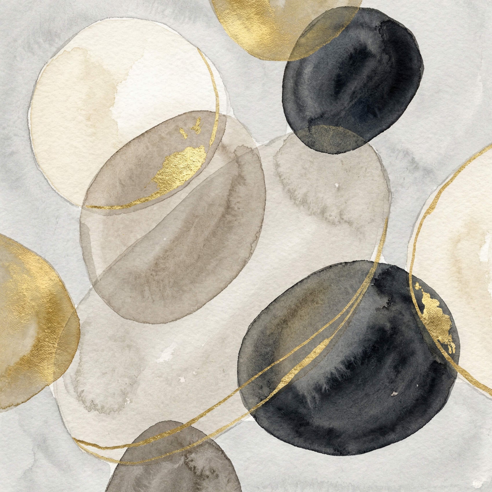 'Golden Orbit' Canvas Print, 82 × 82cm