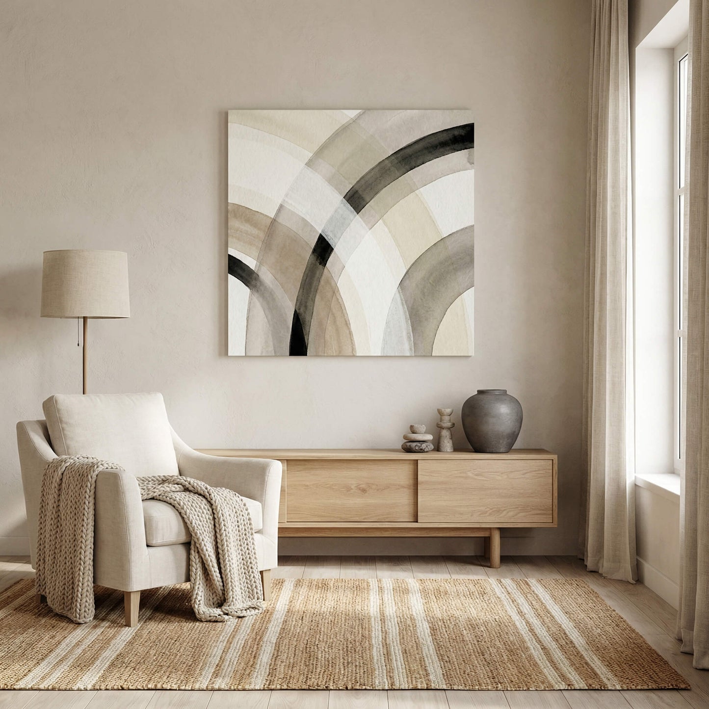 'Stillness in Form' Canvas Print, 82 × 82cm