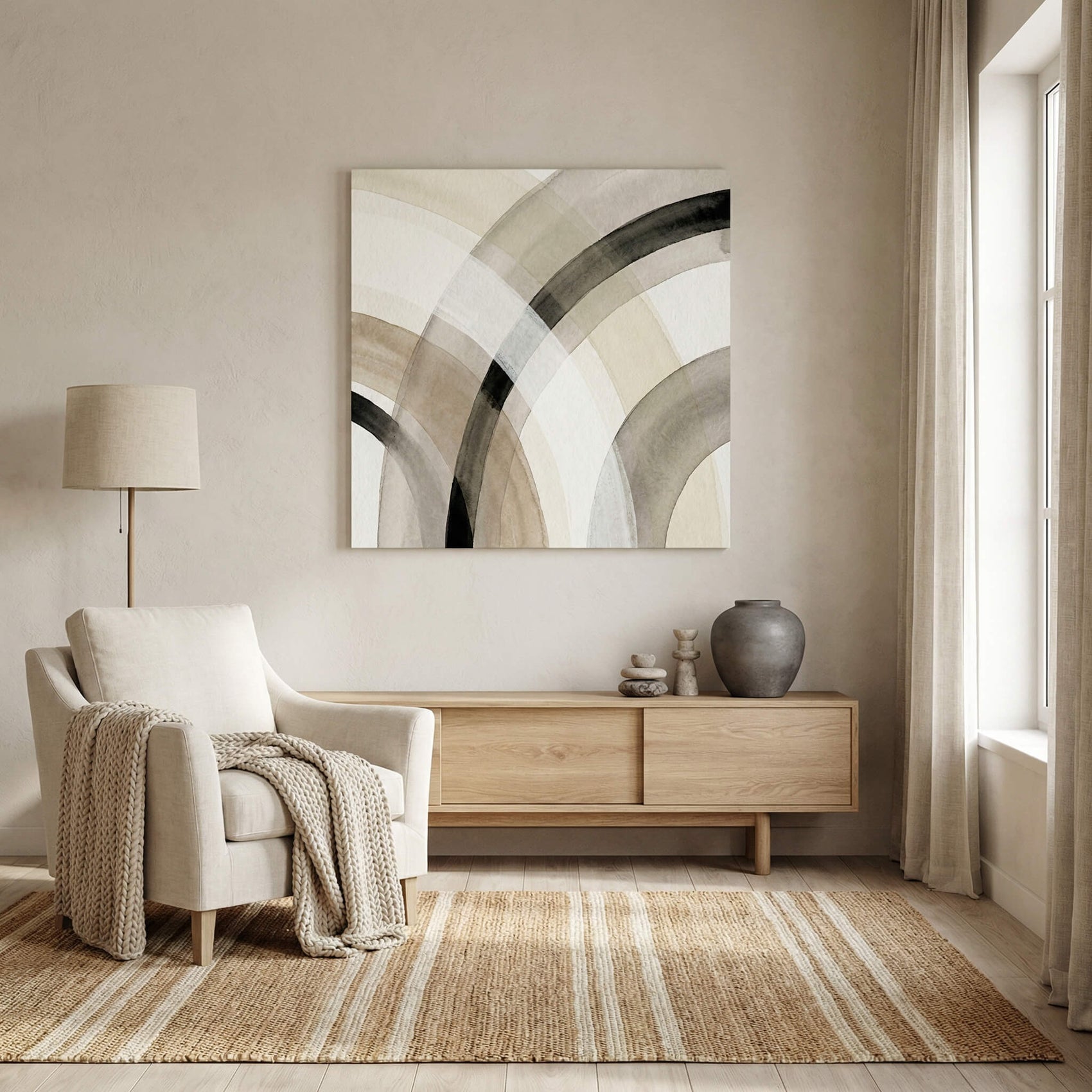 'Stillness in Form' Canvas Print, 82 × 82cm