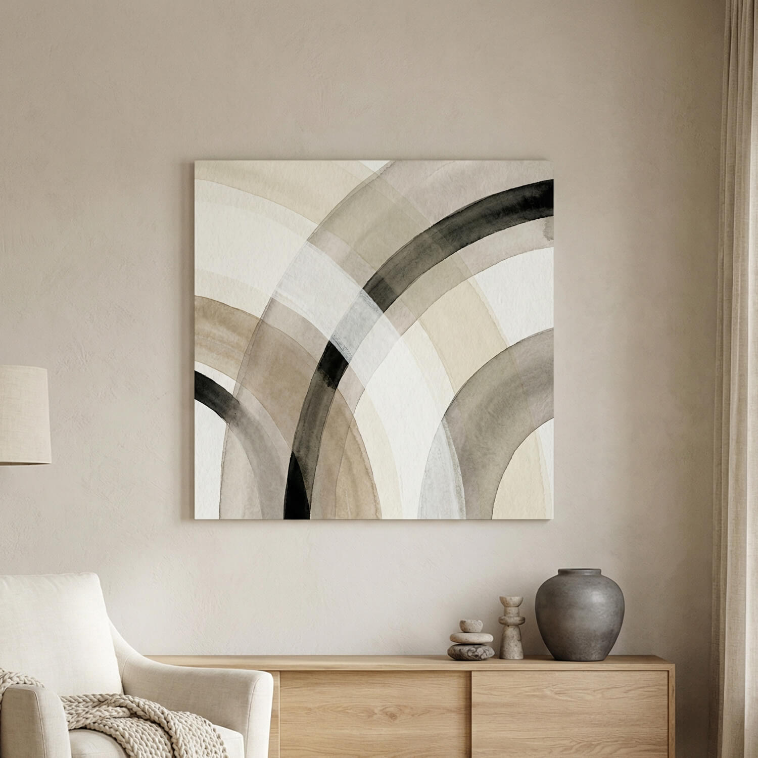 'Stillness in Form' Canvas Print, 82 × 82cm