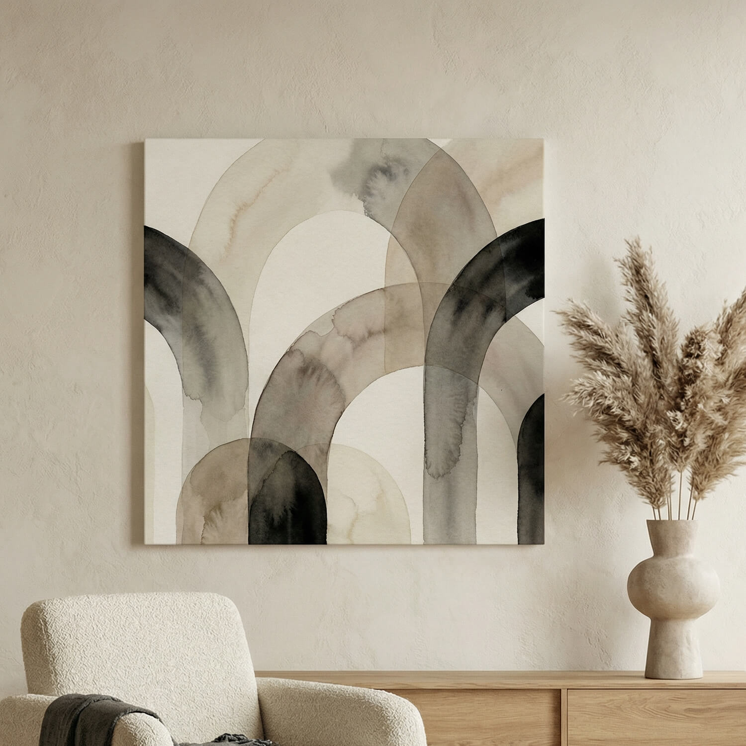 'Balanced Arcs' Canvas Print, 82 × 82cm
