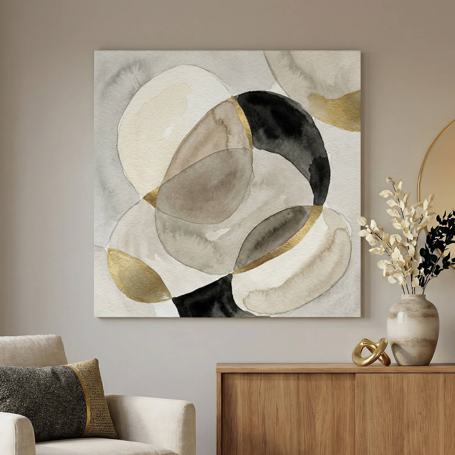 'Stone & Light' Canvas Print, 82 × 82cm