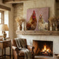 'The Farmyard Pair' Canvas Print, 82 × 82cm