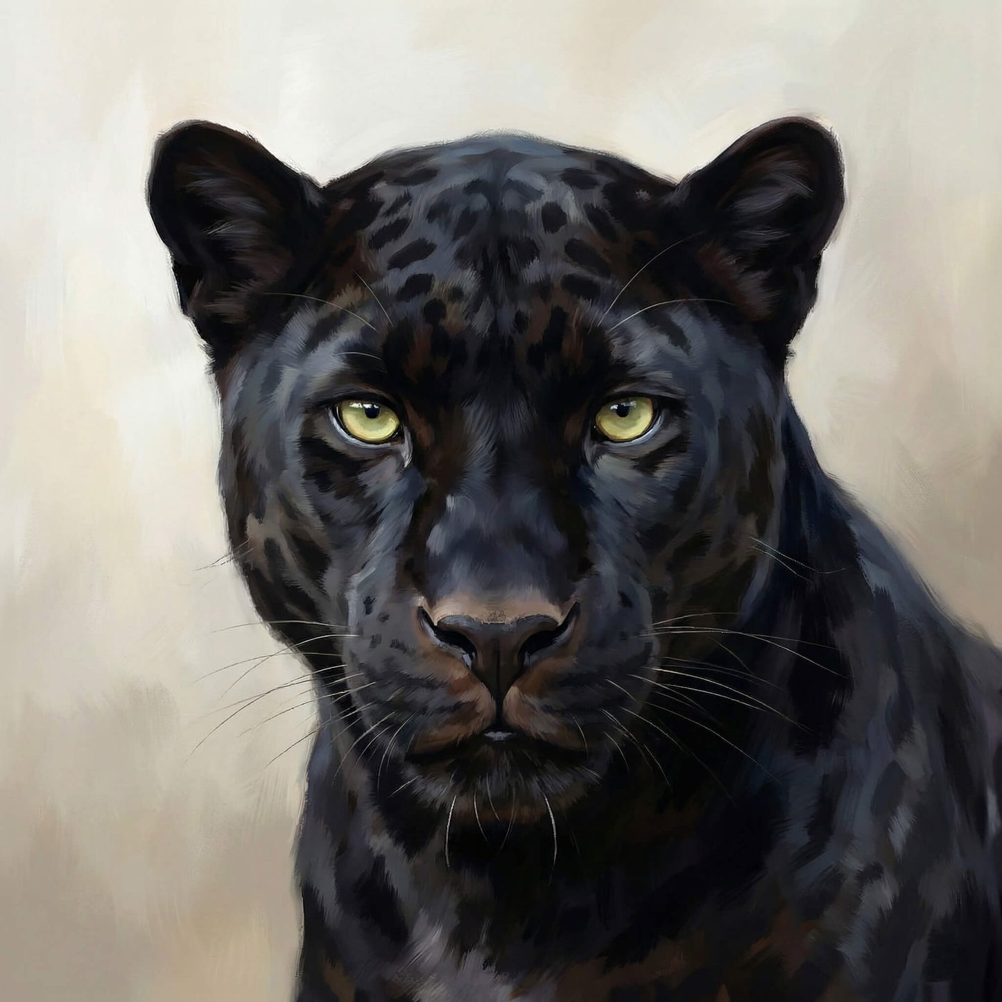'The Black Panther' Canvas Print, 82 × 82cm
