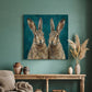 'The Curious Hares' Canvas Print, 82 × 82cm
