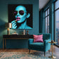 'Electric Muse' Canvas Print, 82 × 82cm