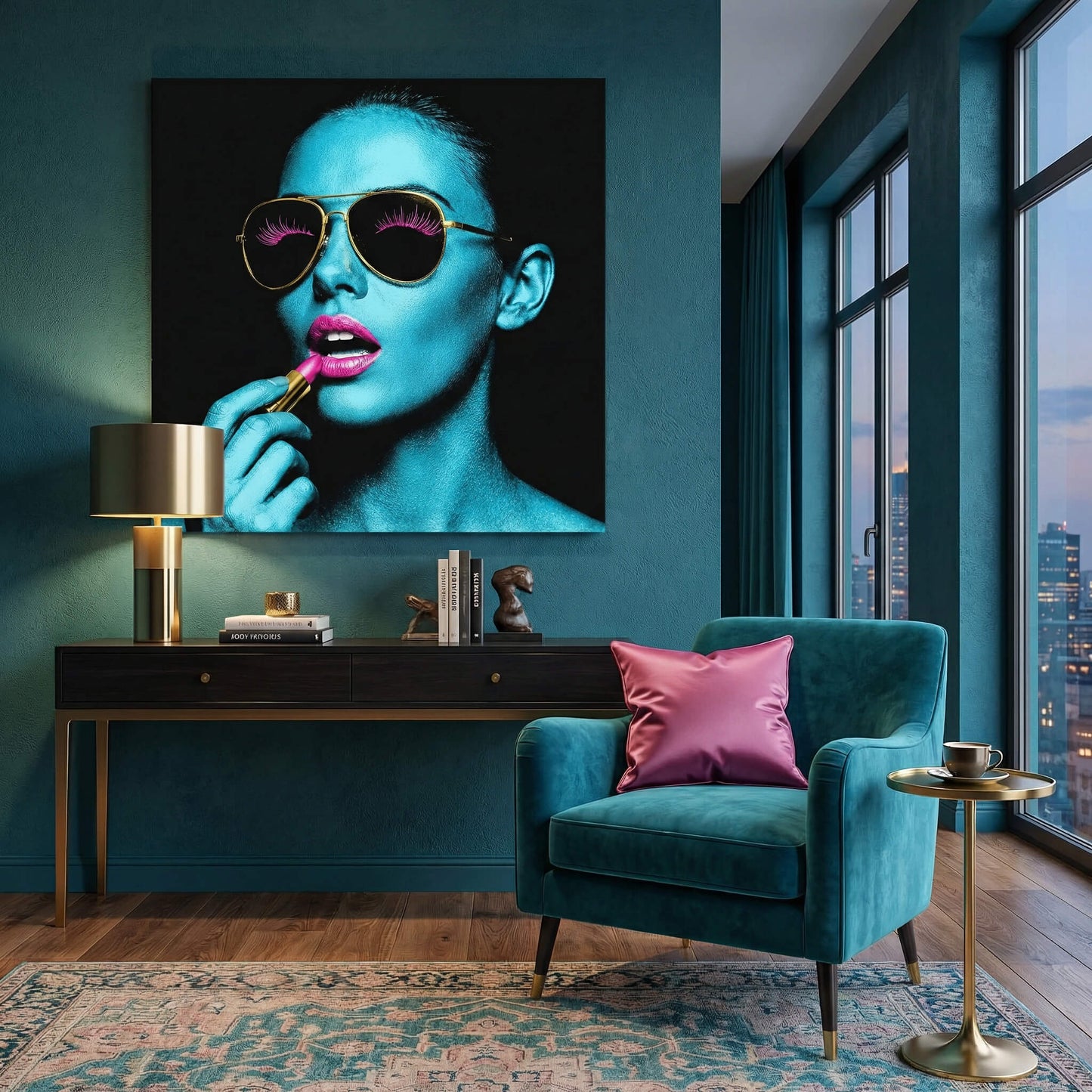 'Electric Muse' Canvas Print, 82 × 82cm