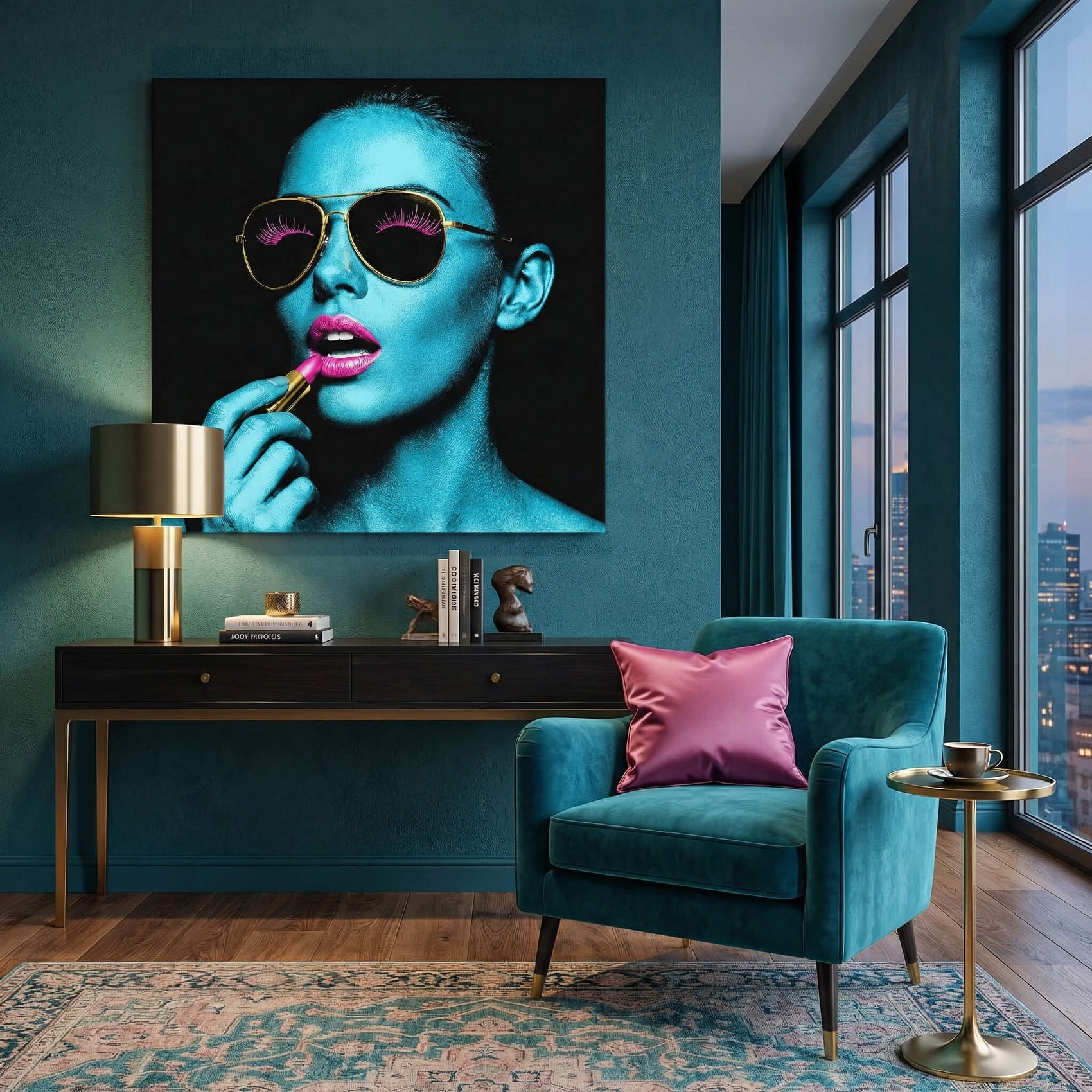 'Electric Muse' Canvas Print, 82 × 82cm