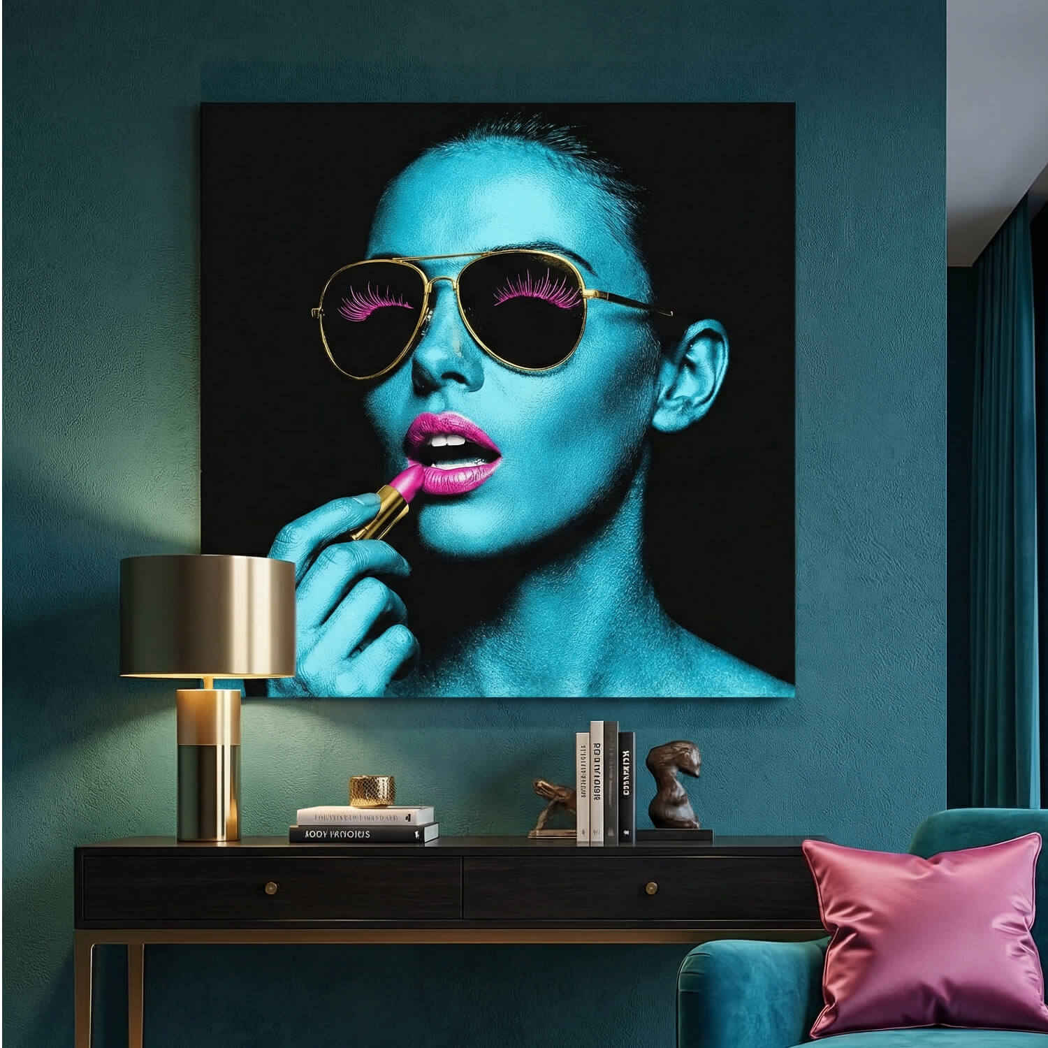 'Electric Muse' Canvas Print, 82 × 82cm