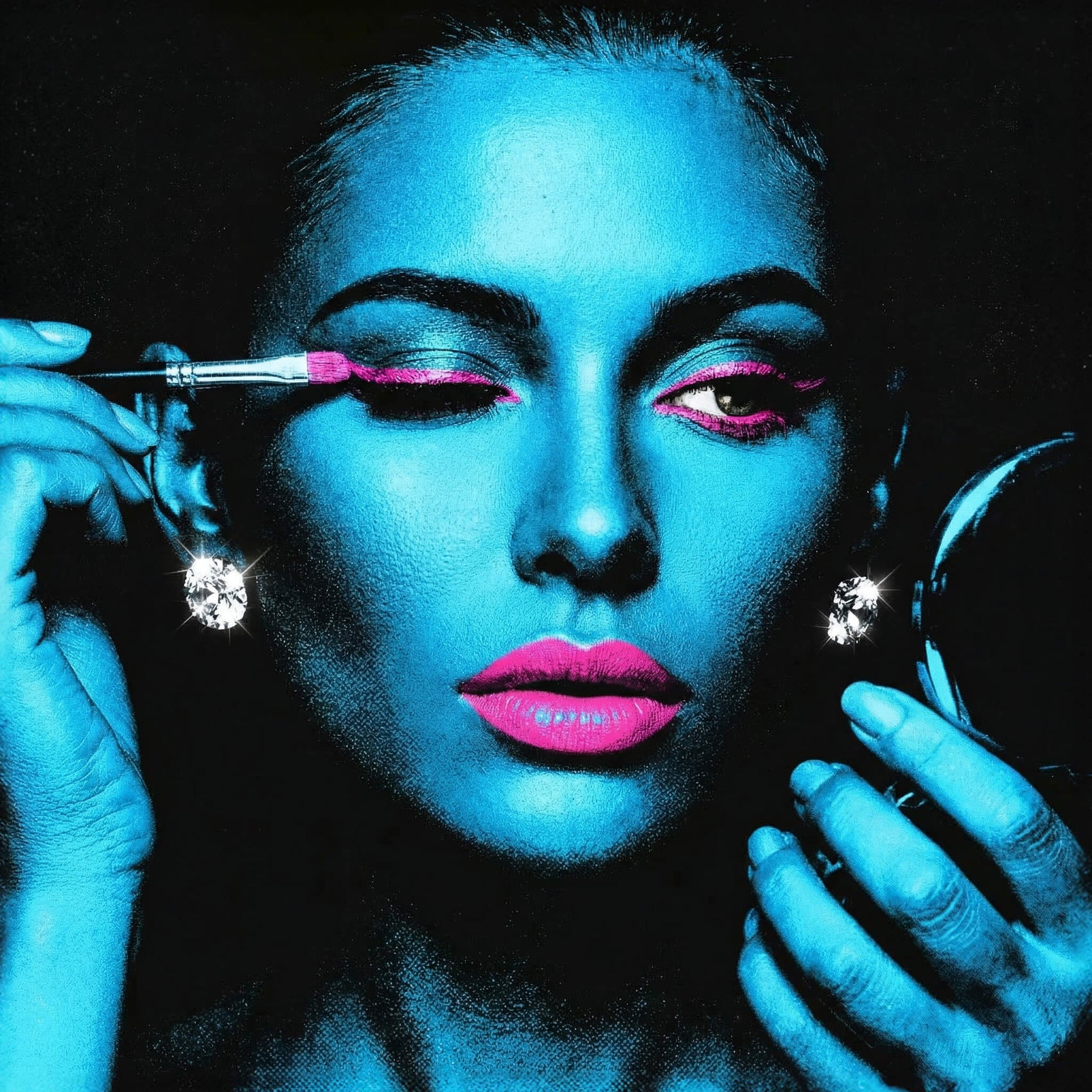 'Statement in Pink' Canvas Print, 82 × 82cm