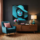 'The Teal Icon' Canvas Print, 82 × 82cm