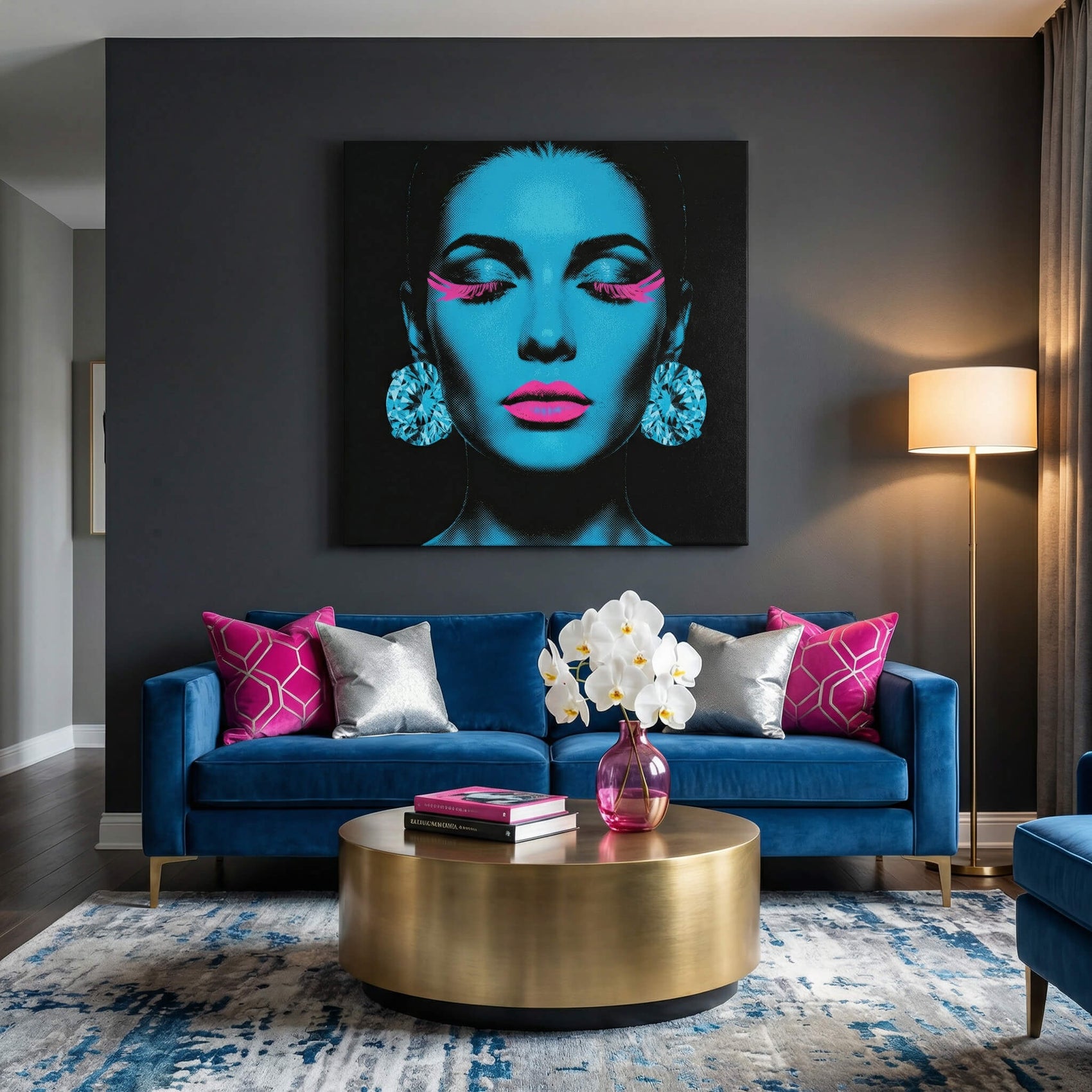 'The Midnight Icon' Canvas Print, 82 × 82cm