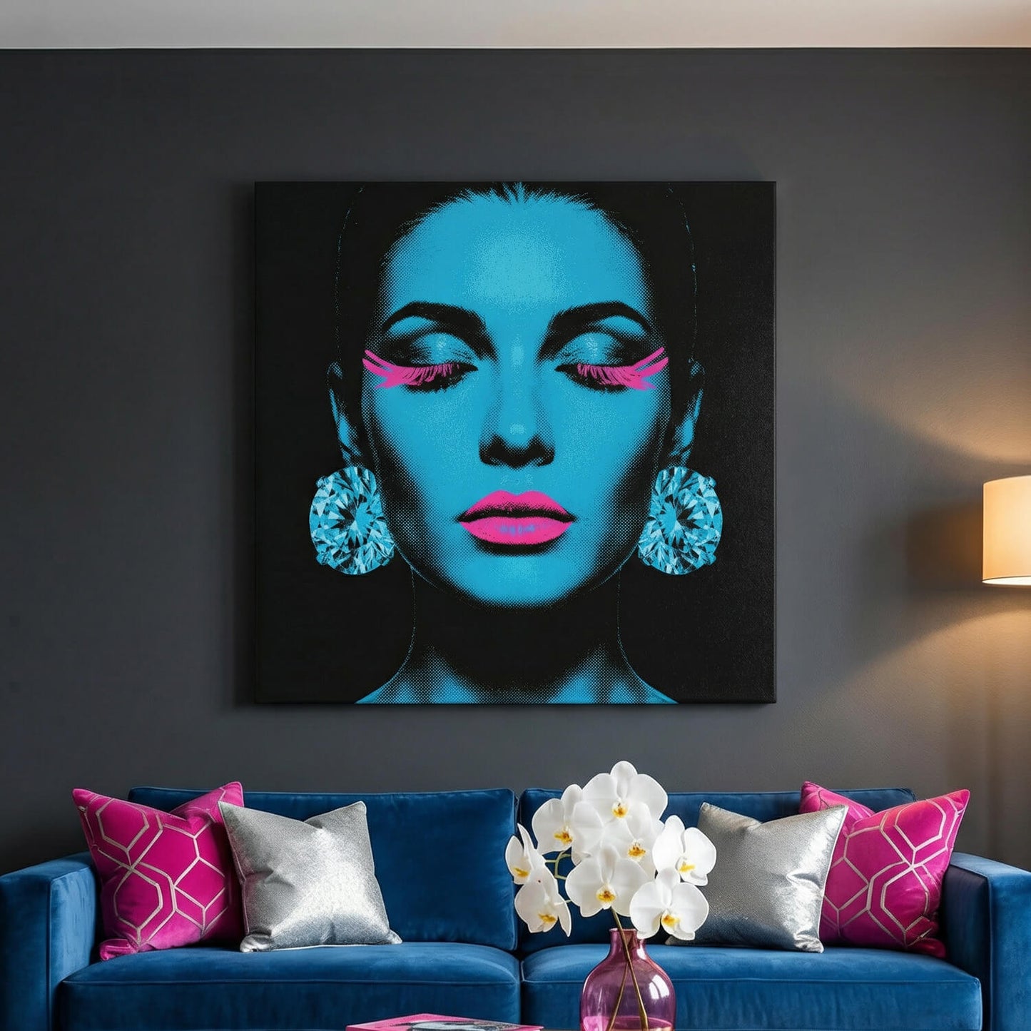 'The Midnight Icon' Canvas Print, 82 × 82cm