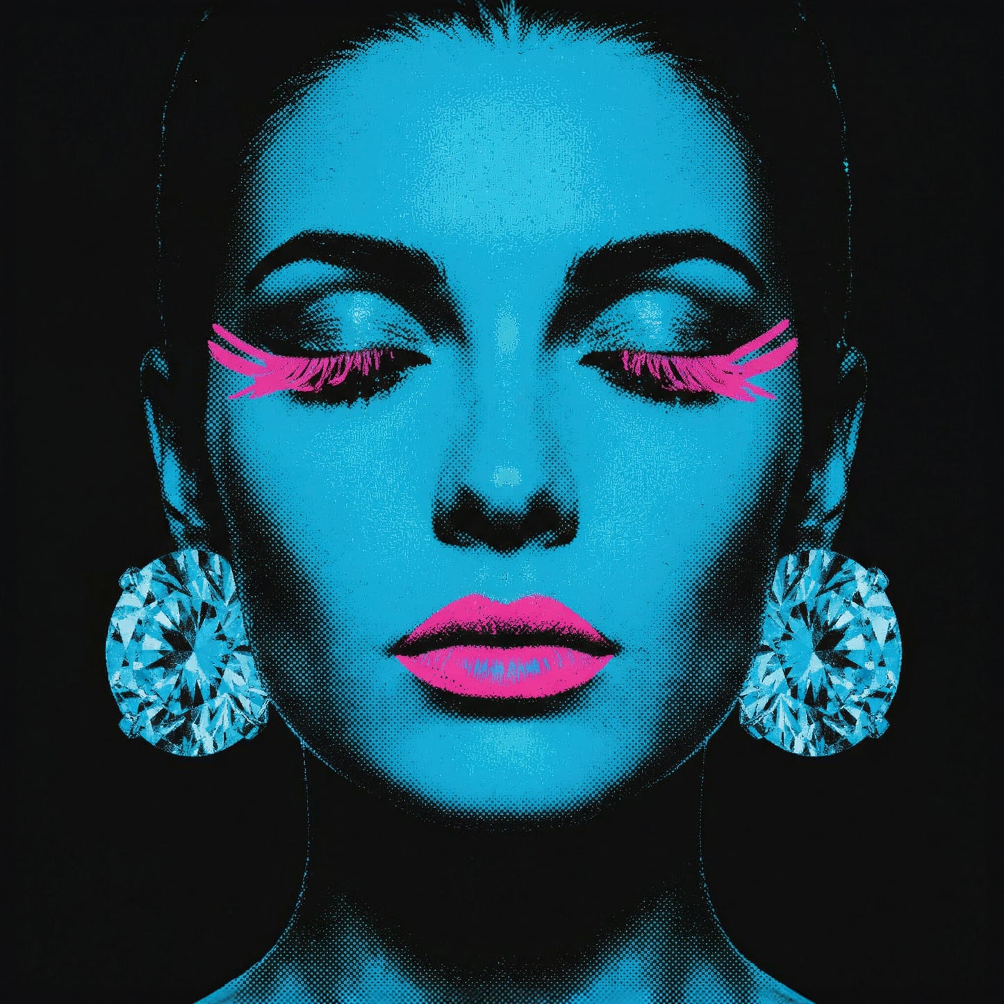'The Midnight Icon' Canvas Print, 82 × 82cm