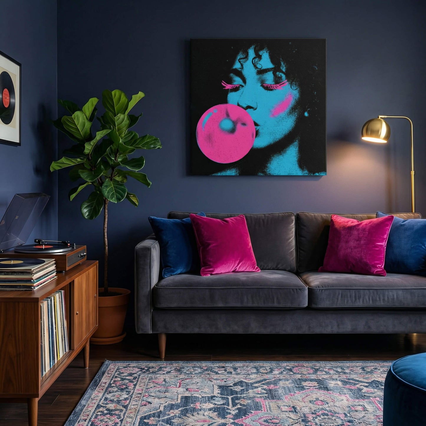 'Electric Bubble' Canvas Print, 82 × 82cm