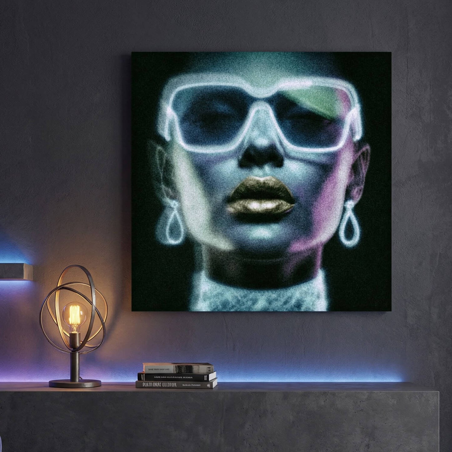 'Illuminated Noir' Canvas Print, 82 × 82cm