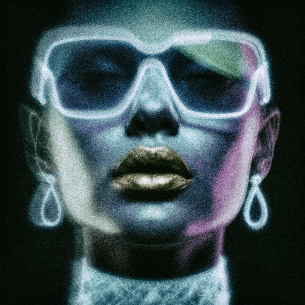 'Illuminated Noir' Canvas Print, 82 × 82cm