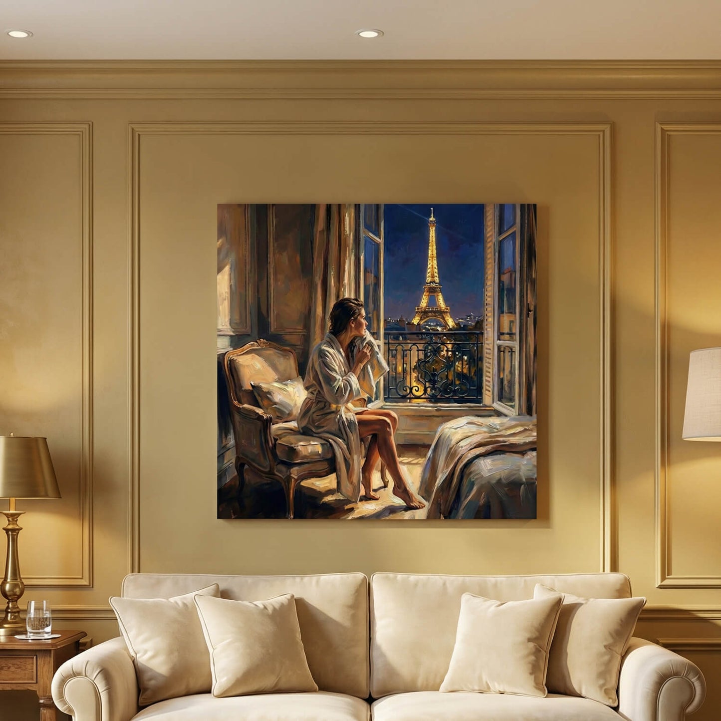 'Evening in Paris' Canvas Print, 82 × 82cm