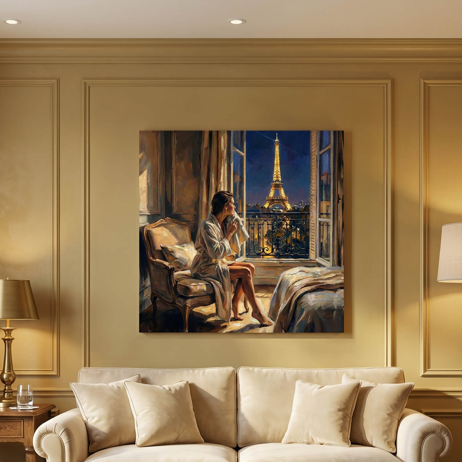 'Evening in Paris' Canvas Print, 82 × 82cm