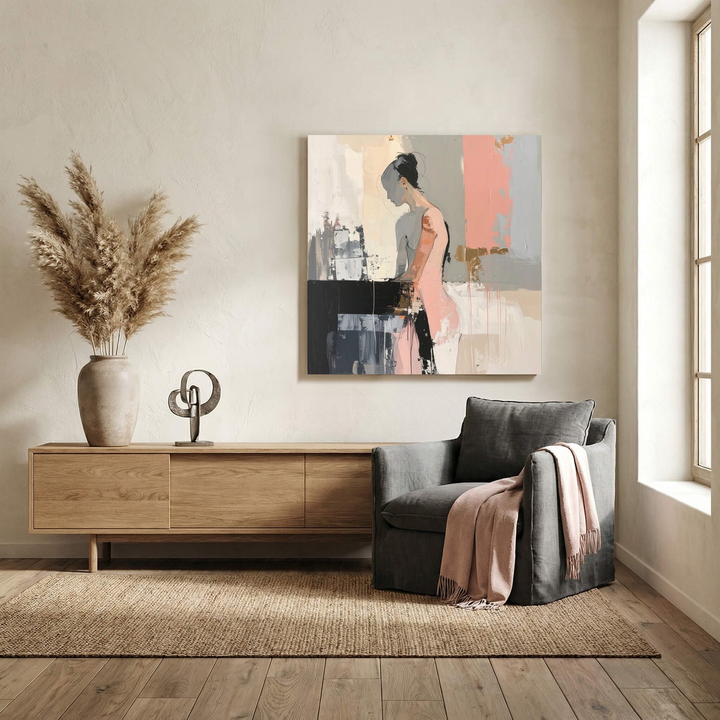 'Hushed Form' Canvas Print, 82 × 82cm