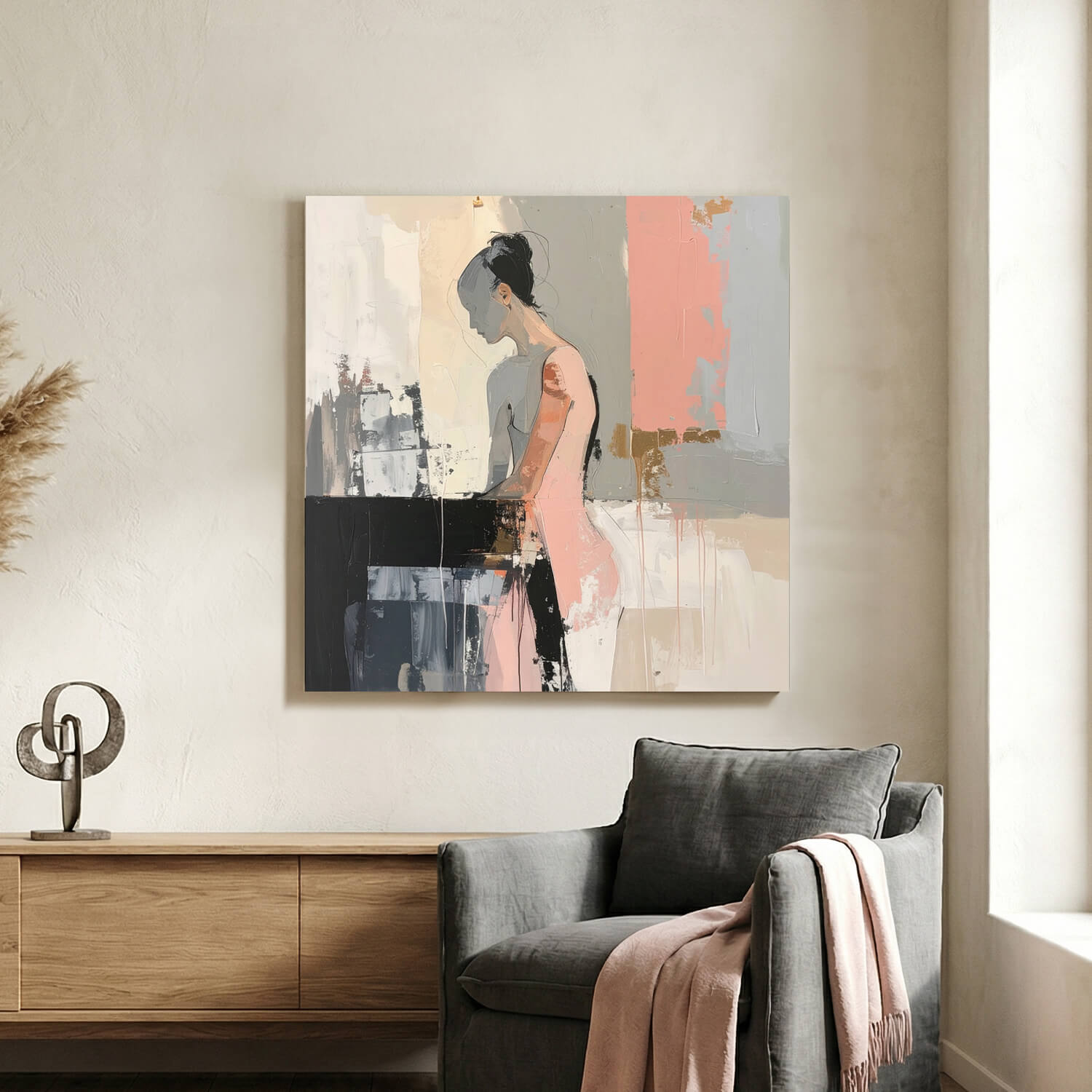 'Hushed Form' Canvas Print, 82 × 82cm