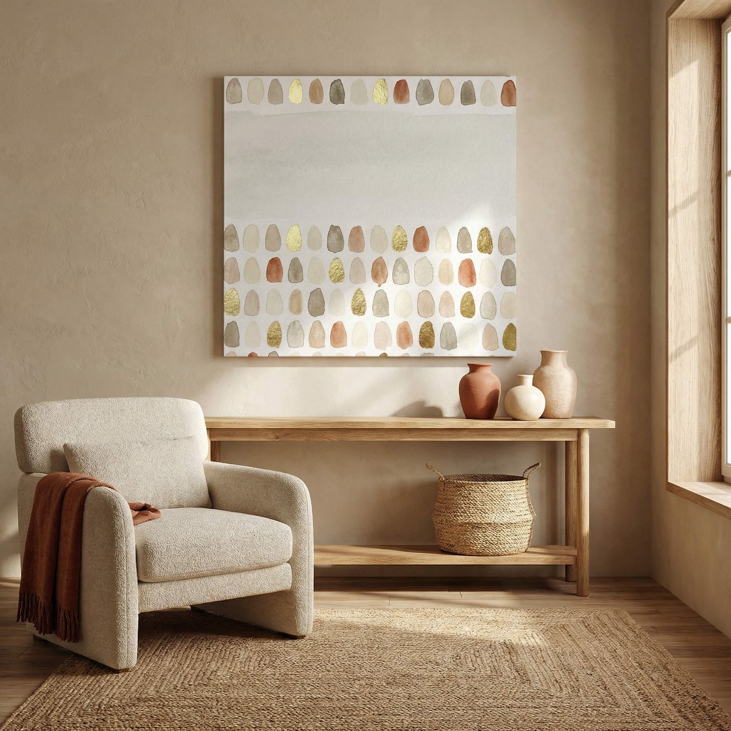 'Golden Stillness' Canvas Print, 82 × 82cm