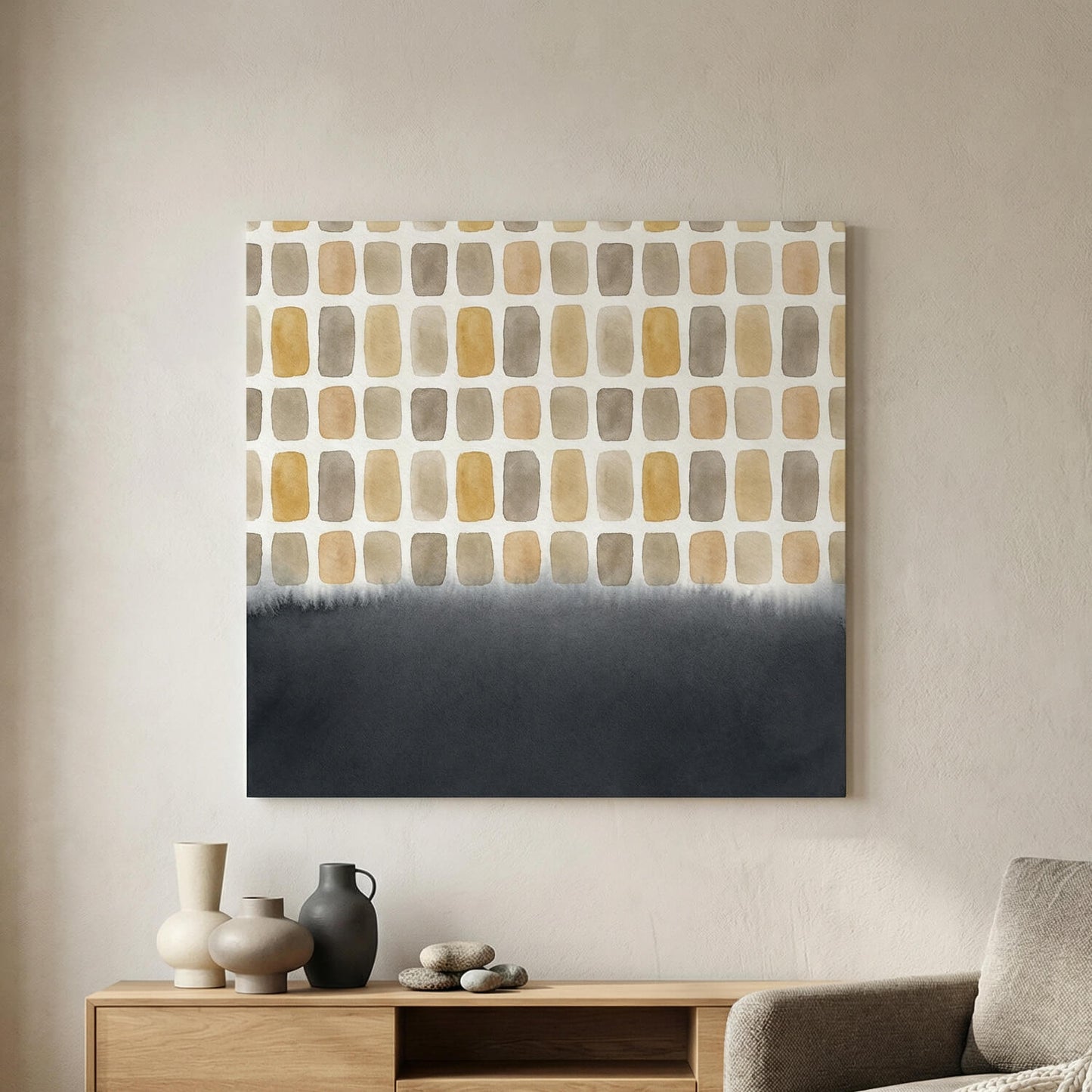 'Desert Grid' Canvas Print, 82 × 82cm