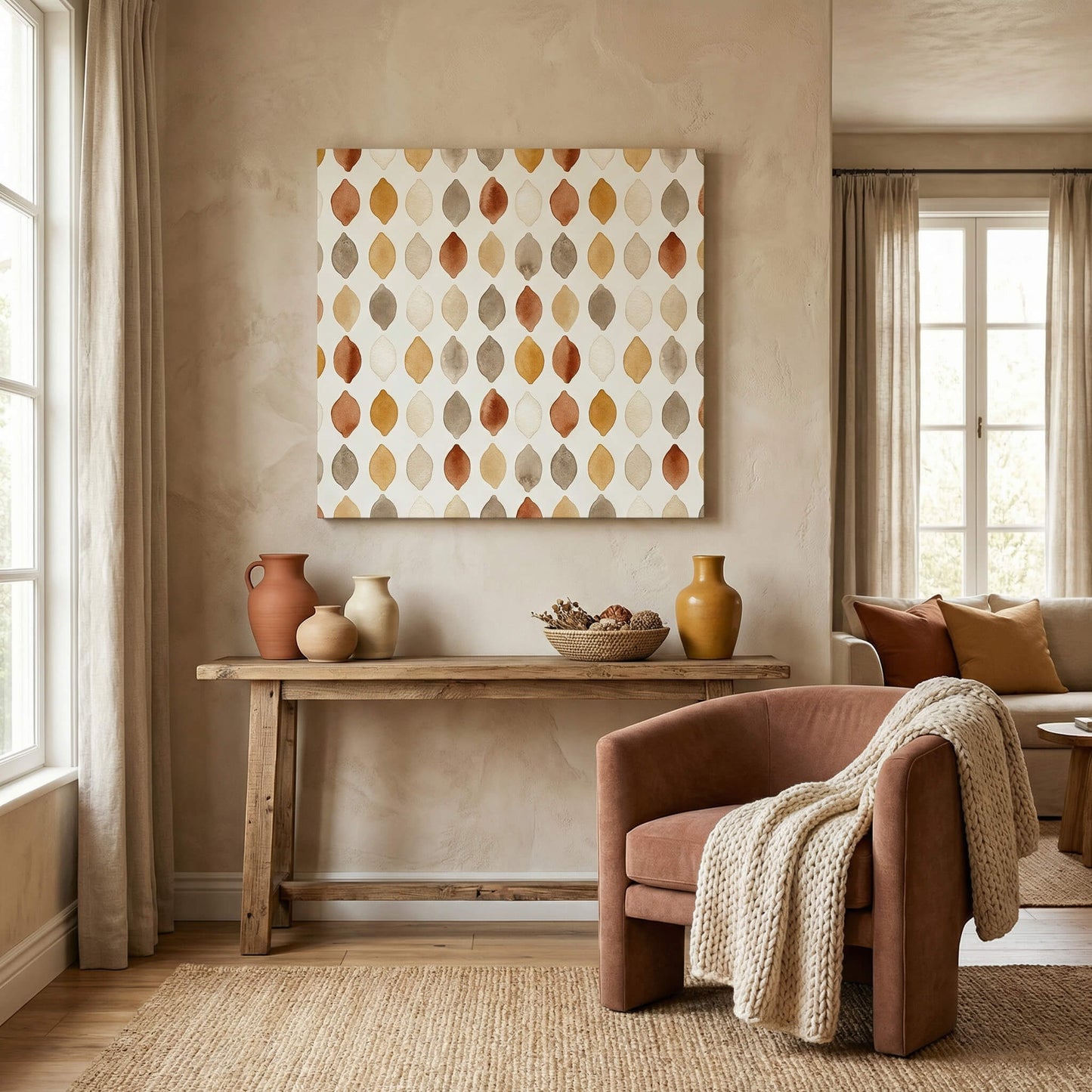 'Sunlit Leaves' Canvas Print, 82 × 82cm