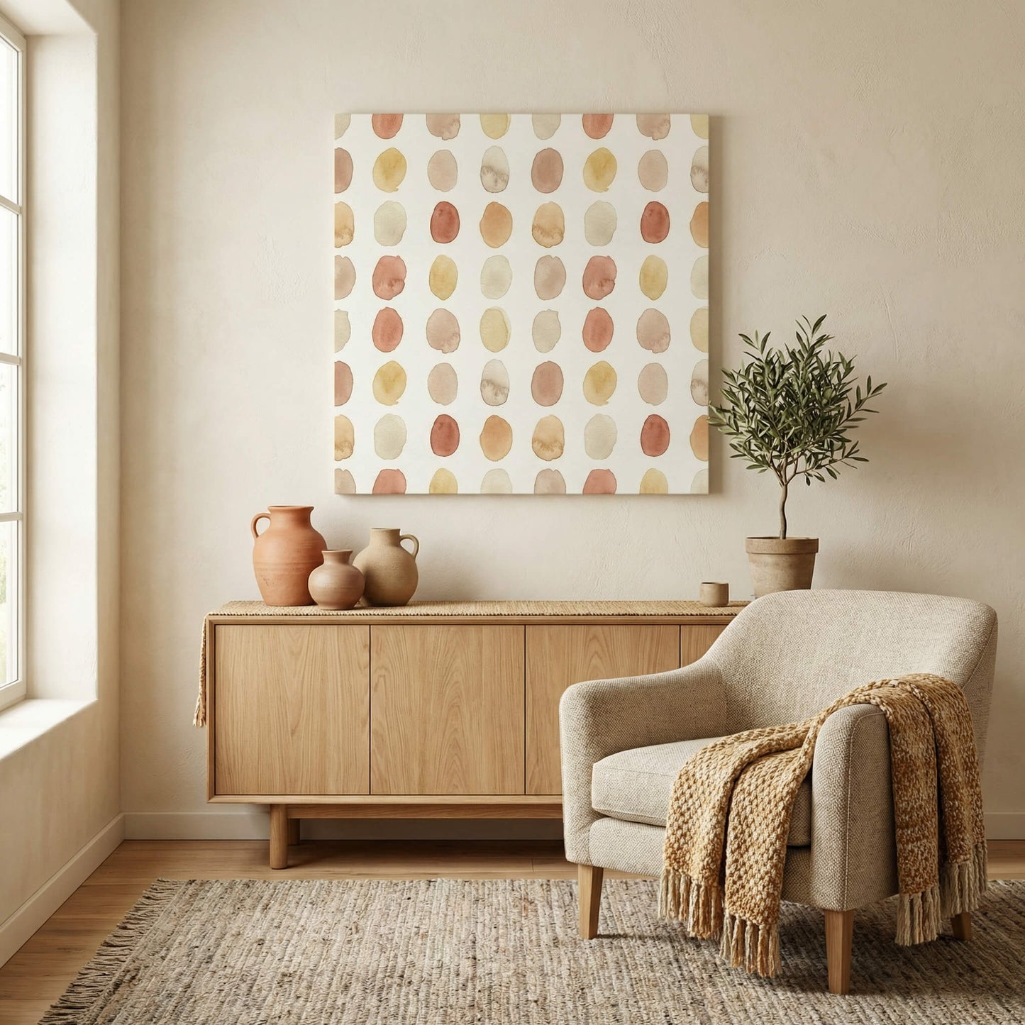 'Sunwashed Spots' Canvas Print, 82 × 82cm