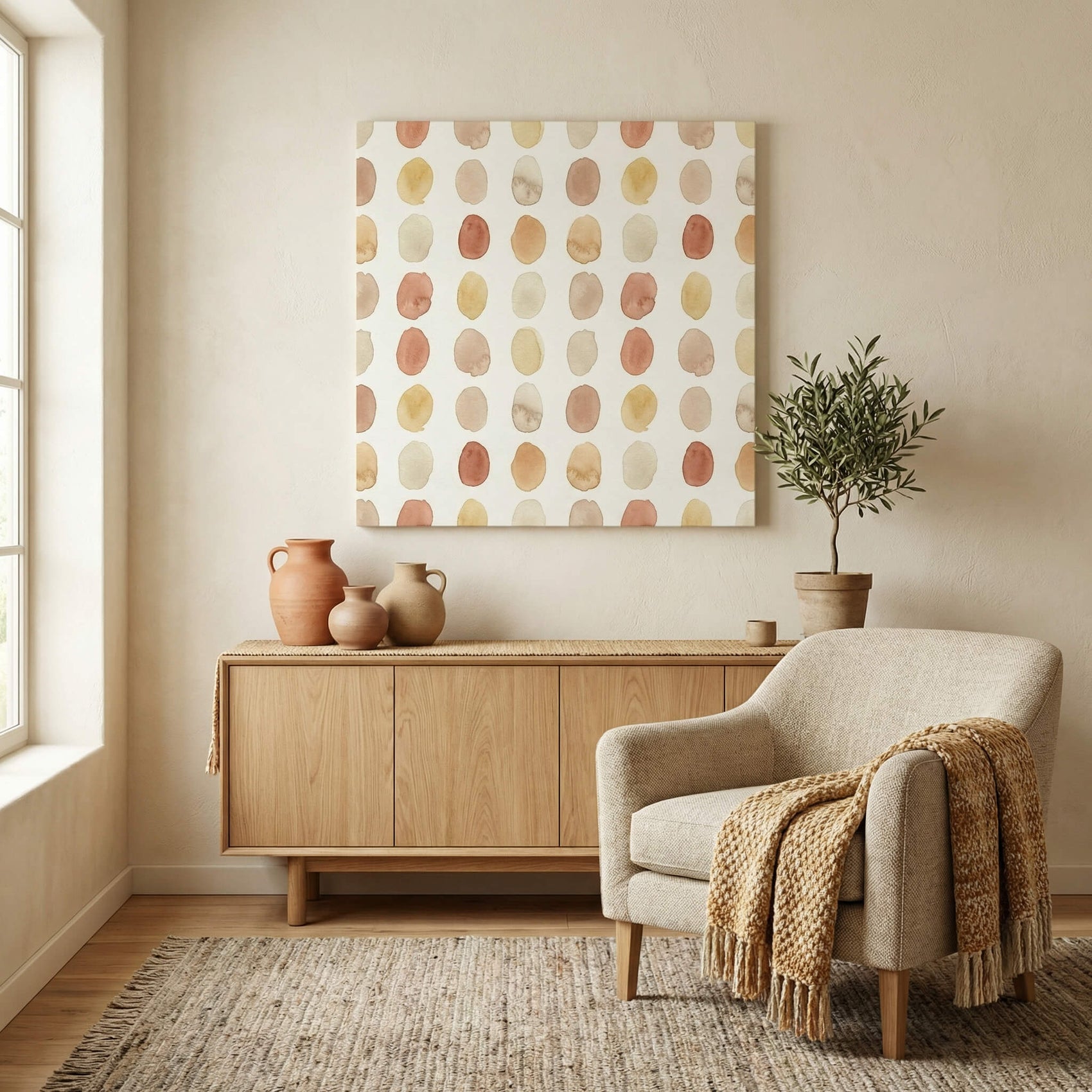 'Sunwashed Spots' Canvas Print, 82 × 82cm