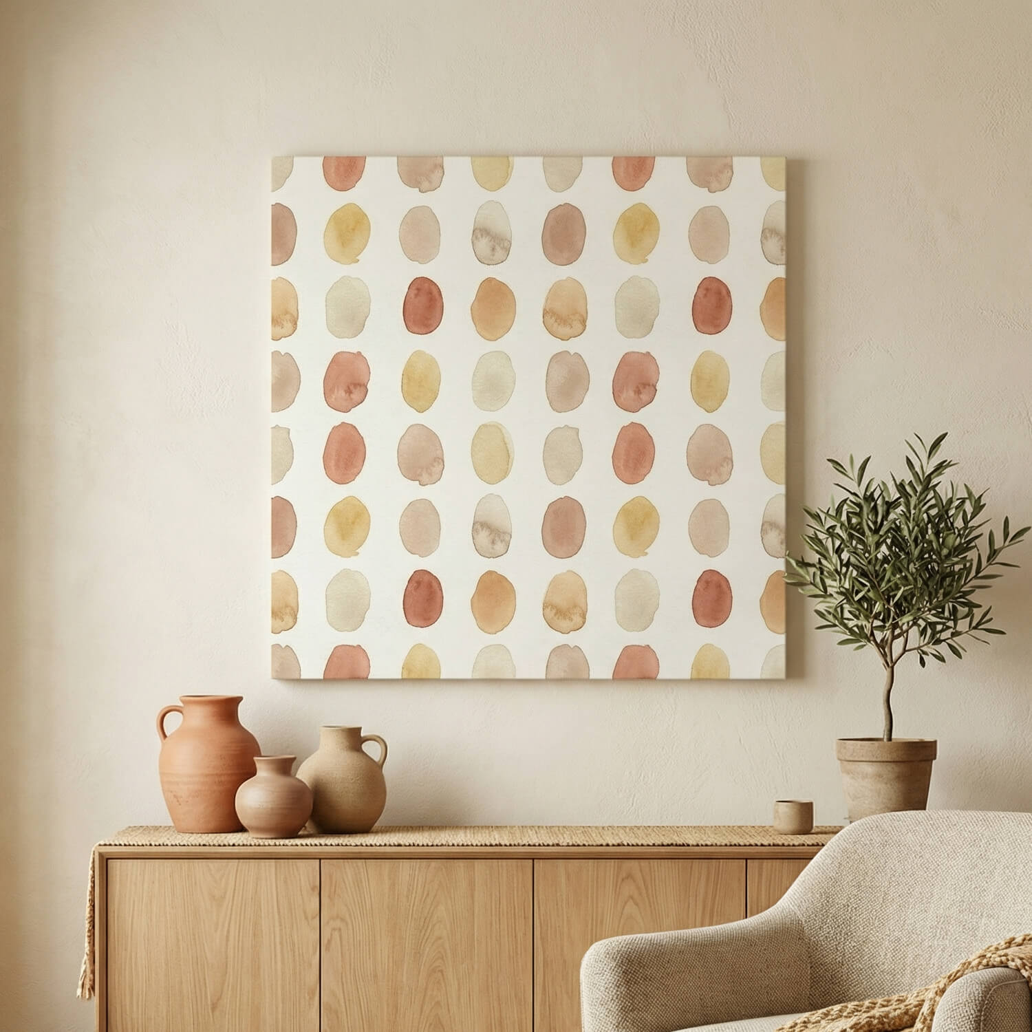 'Sunwashed Spots' Canvas Print, 82 × 82cm