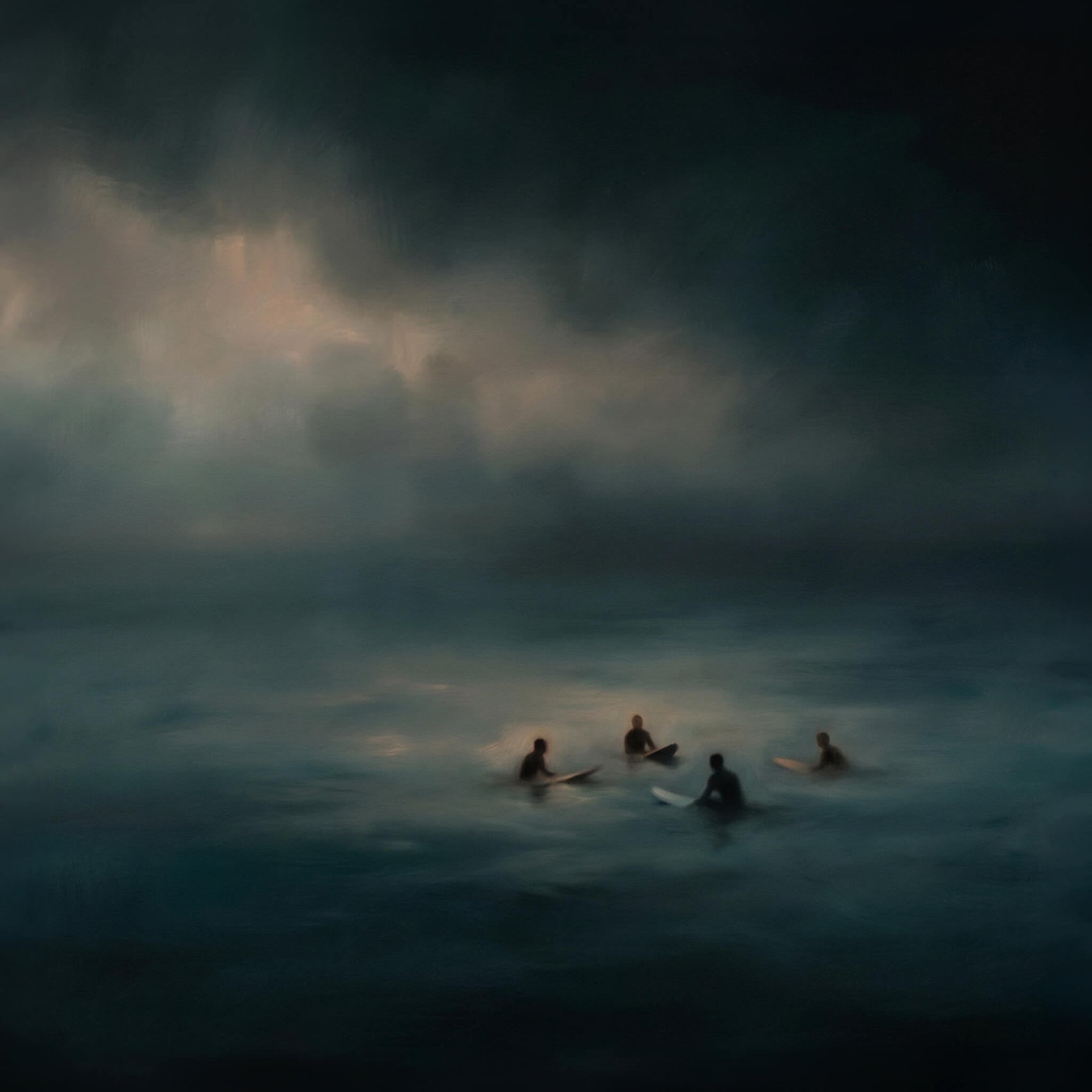 'Waiting for the Wave' Canvas Print, 82 × 82cm