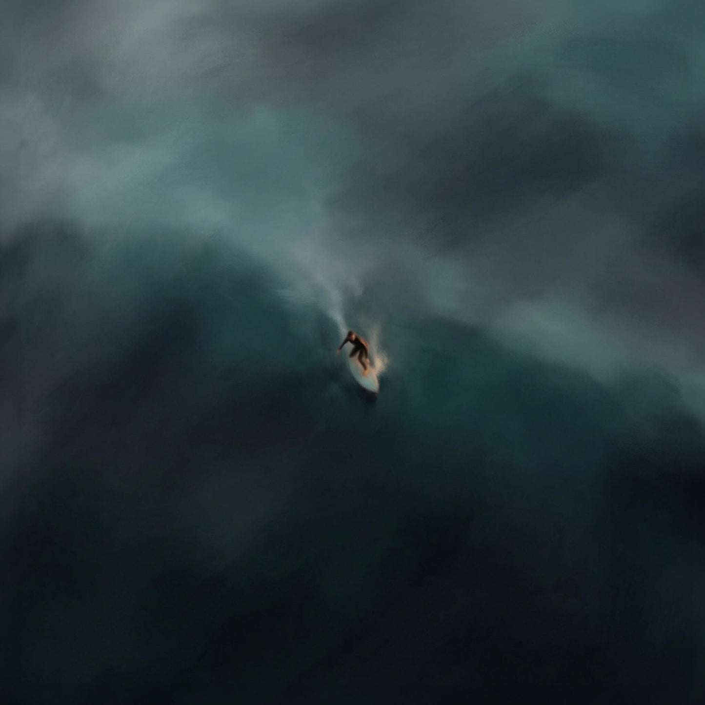 'Lone Rider' Canvas Print, 82 × 82cm