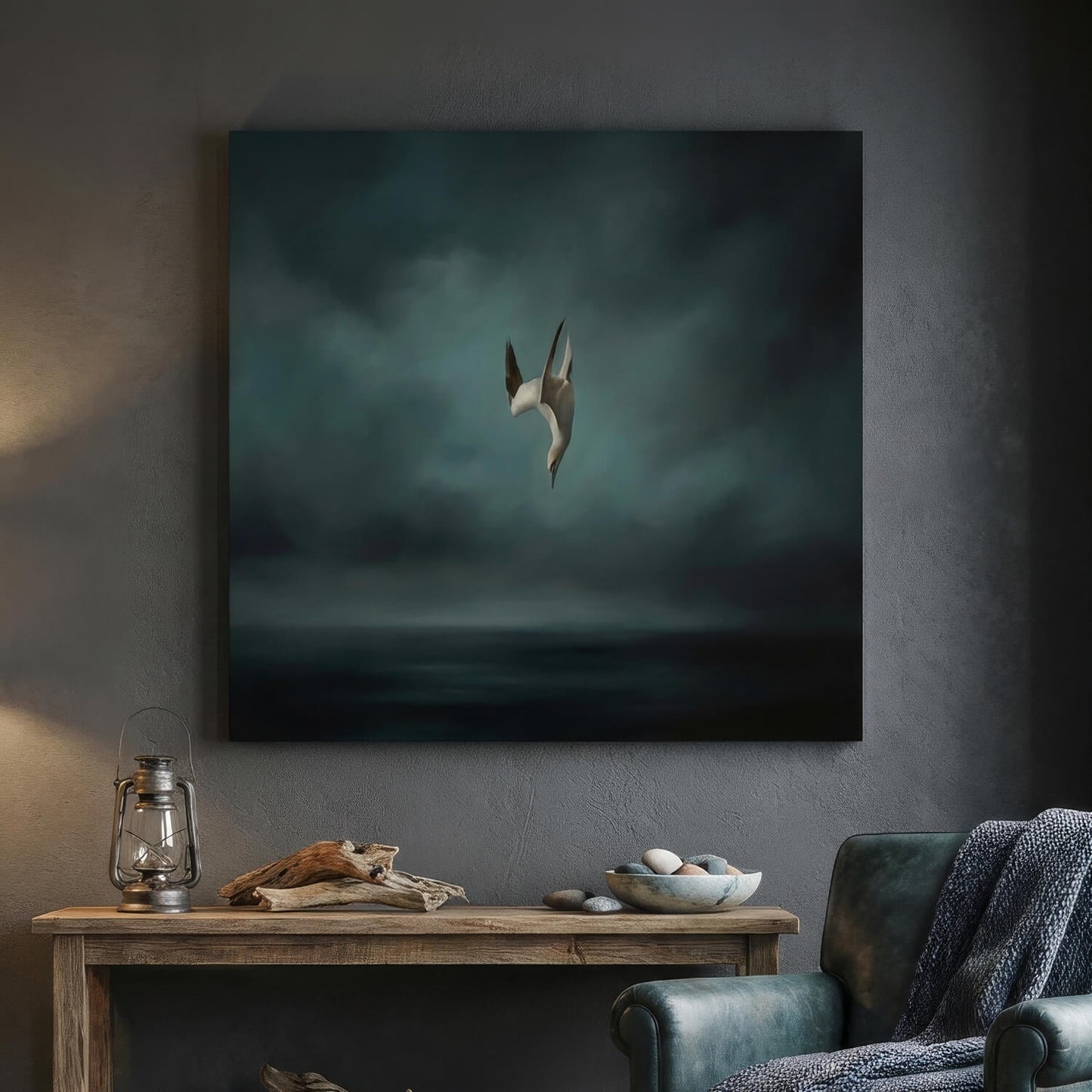 'Midnight Dive' Canvas Print, 82 × 82cm