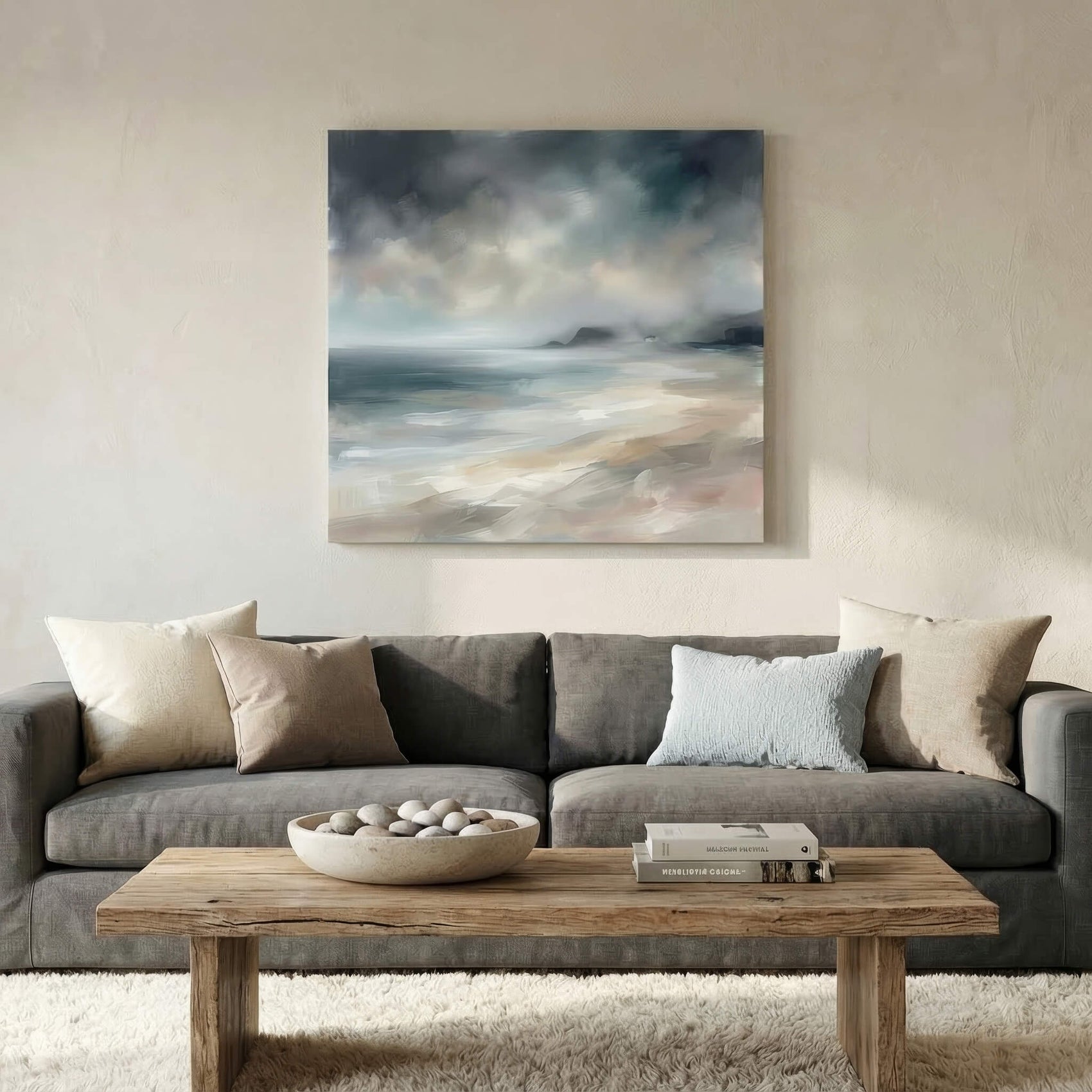 'Shoreline Haze' Canvas Print, 82 × 82cm