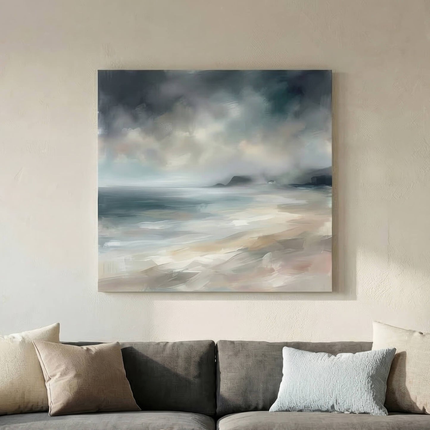 'Shoreline Haze' Canvas Print, 82 × 82cm