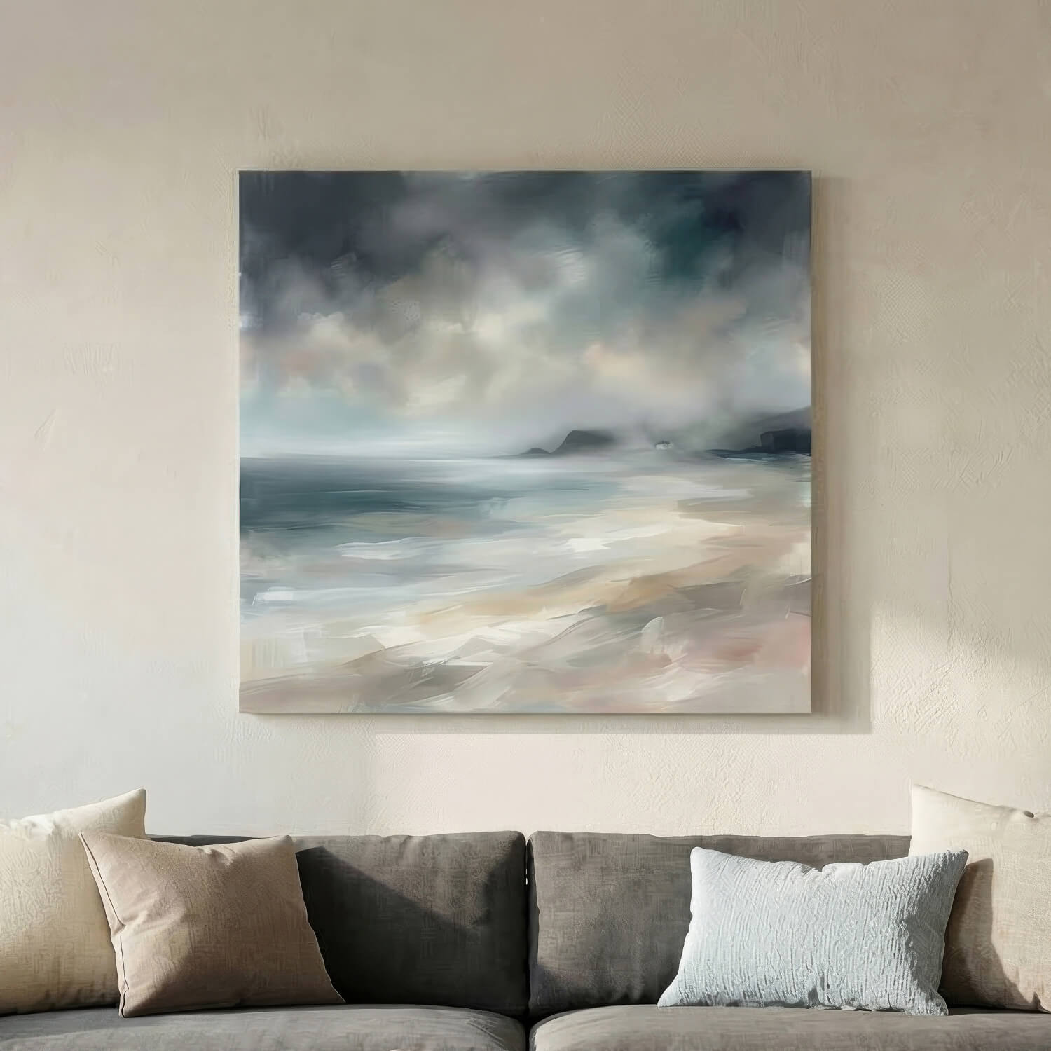 'Shoreline Haze' Canvas Print, 82 × 82cm
