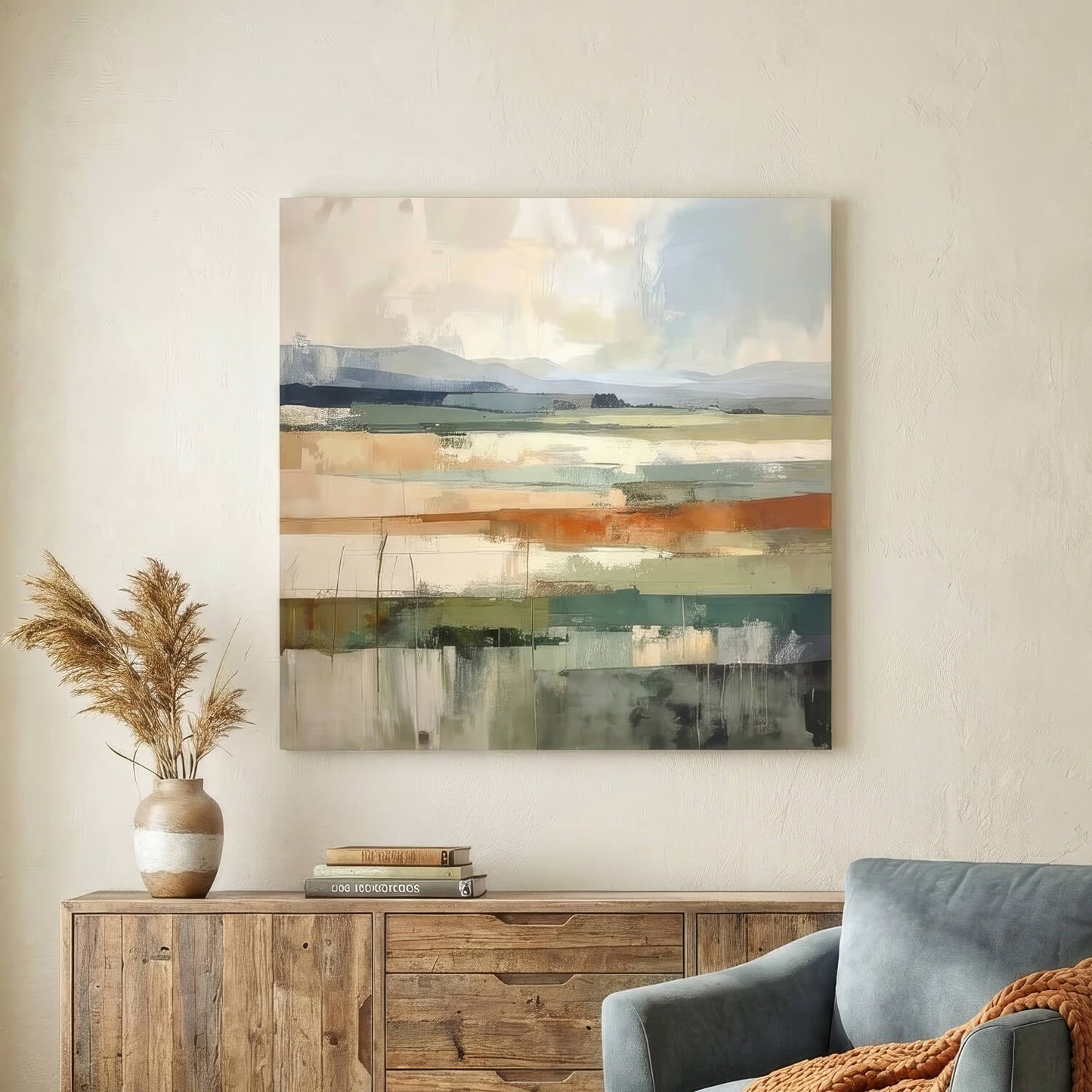 'Autumn Plains' Canvas Print, 82 × 82cm
