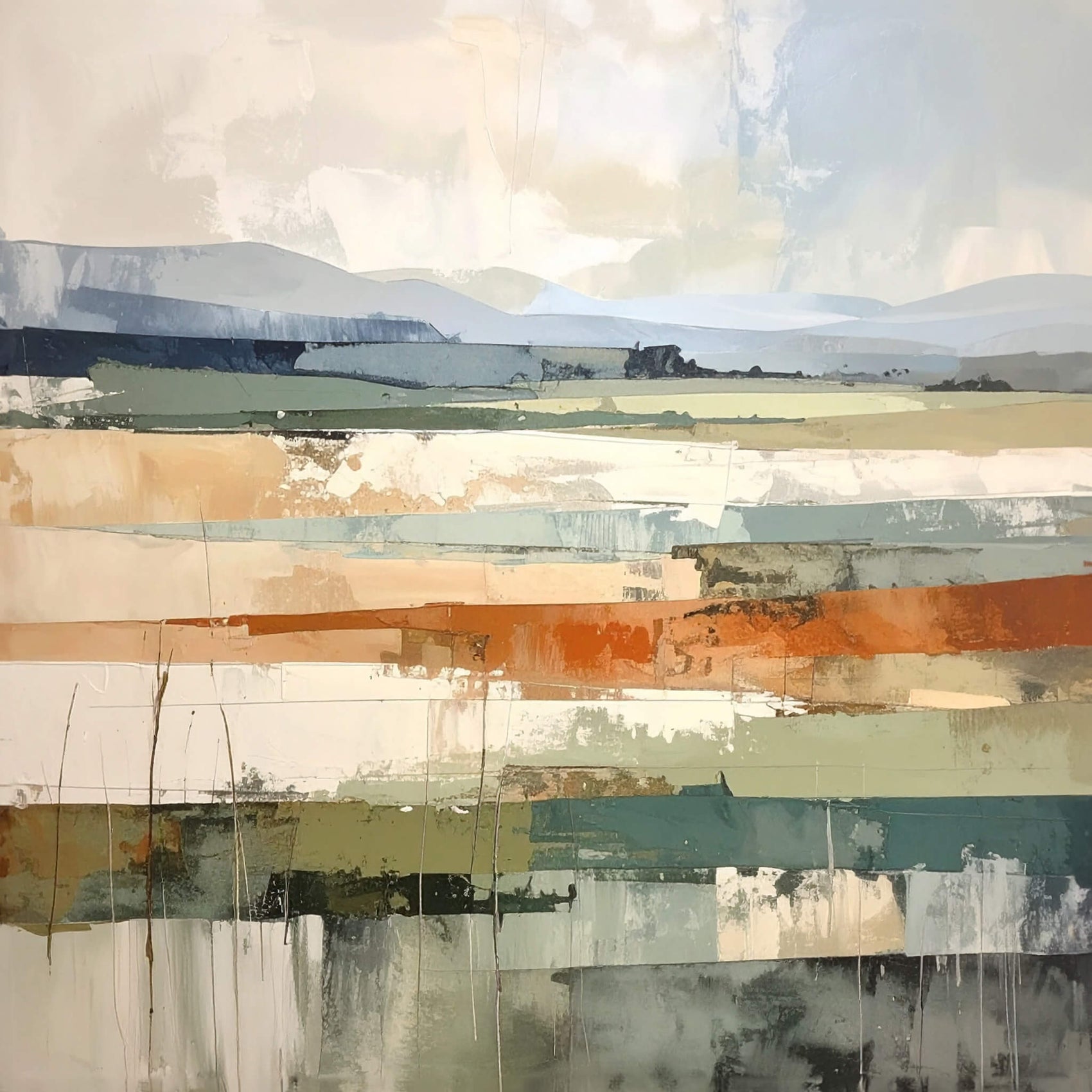 'Autumn Plains' Canvas Print, 82 × 82cm